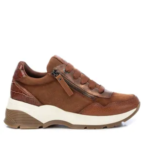 160195 Spanish Collection Leather sneakers with cushion sole in Tan