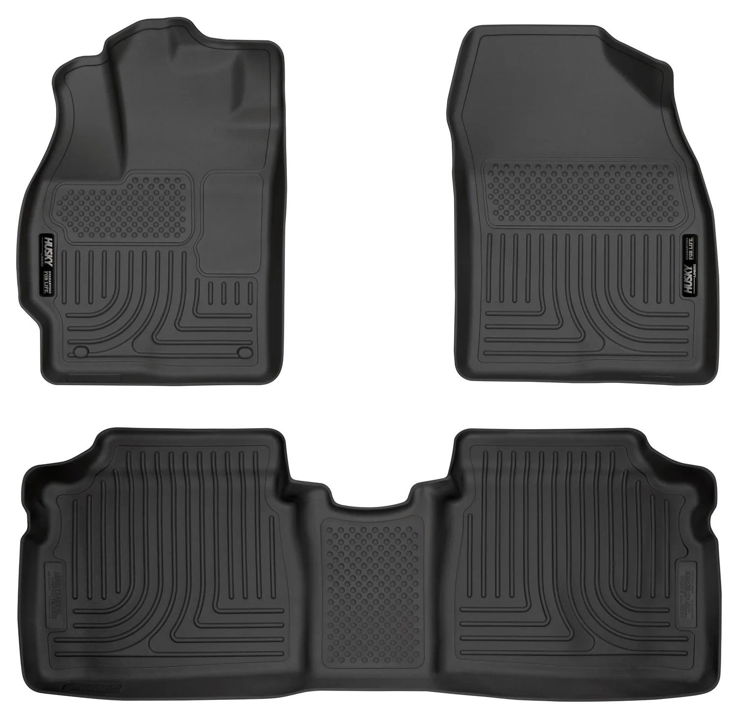 2010-2014 Toyota Prius Front & 2nd Seat Floor Liners - Black