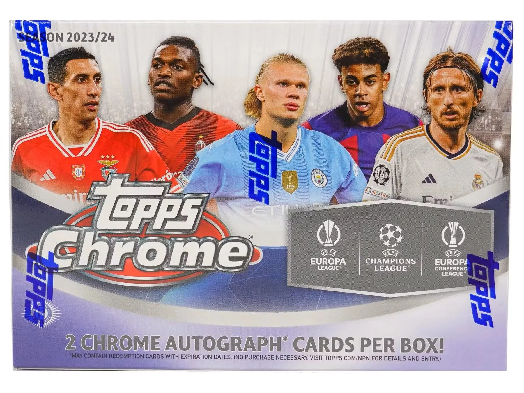 2023-24 Topps Chrome UEFA Club Competitions Soccer Breakers Delight Box