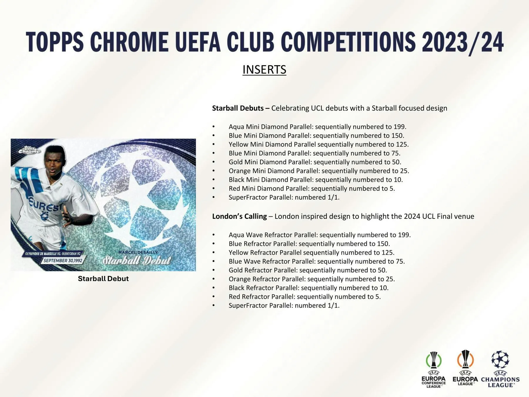 2023-24 Topps Chrome UEFA Club Competitions Soccer Hobby Jumbo Box