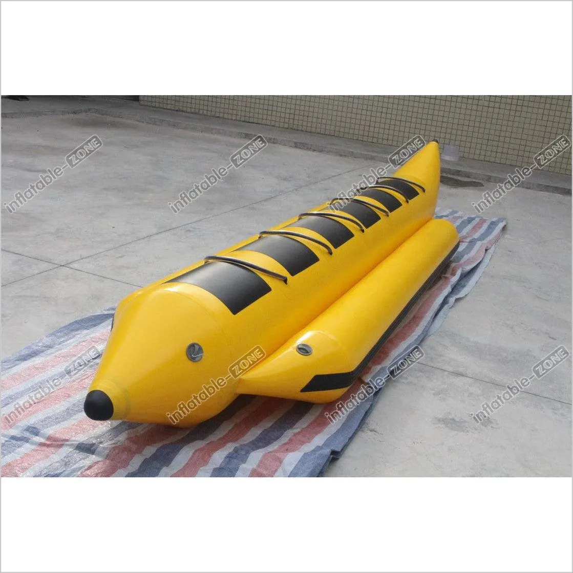 4.9X1.1M Inflatable Water Games , Inflatable Flying Fish Water Banana Boat For 5 People