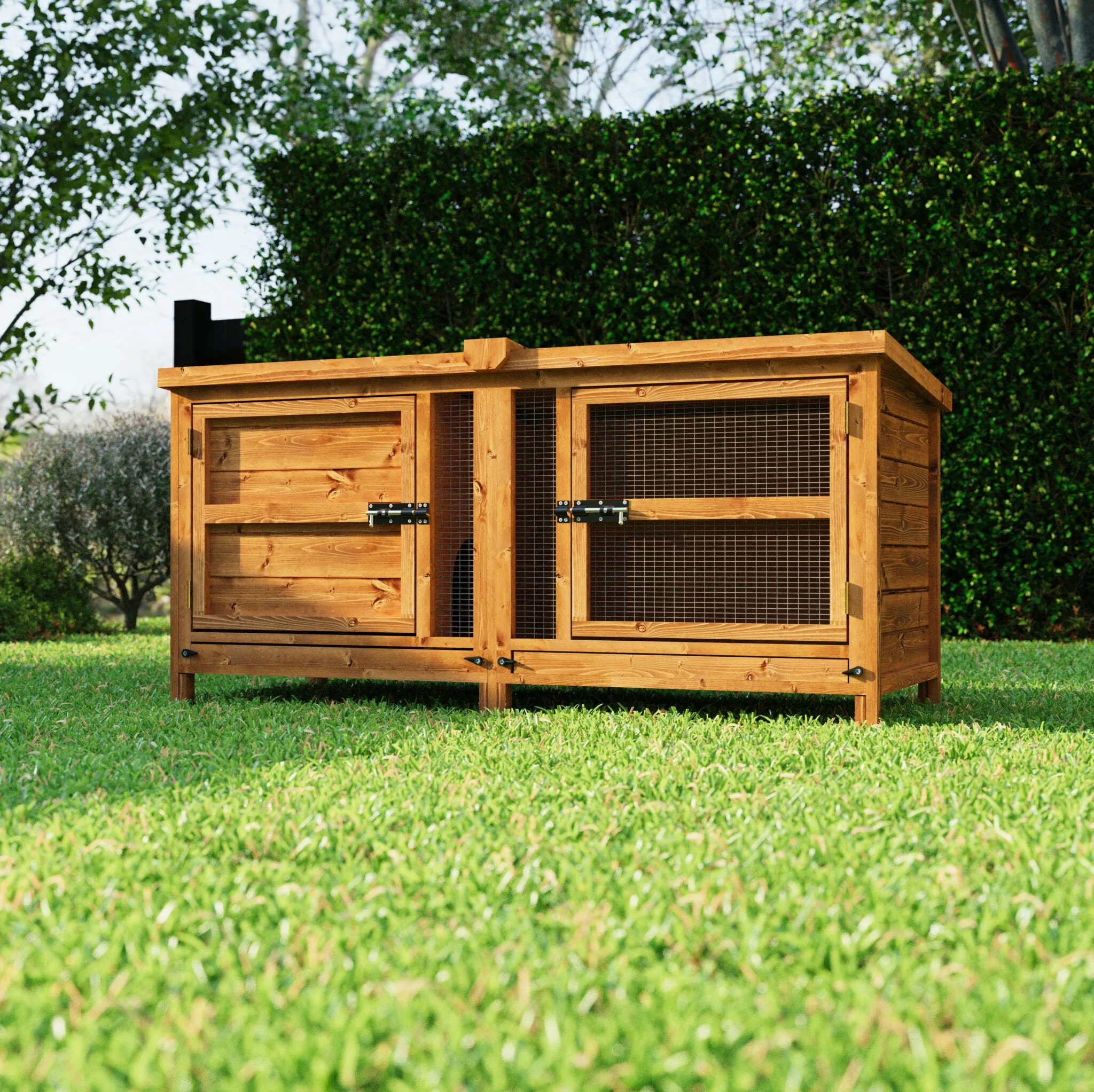 5ft Chartwell Single Luxury Rabbit Hutch | Solid & Sturdy Design With Plenty Of Room To Rest And Play