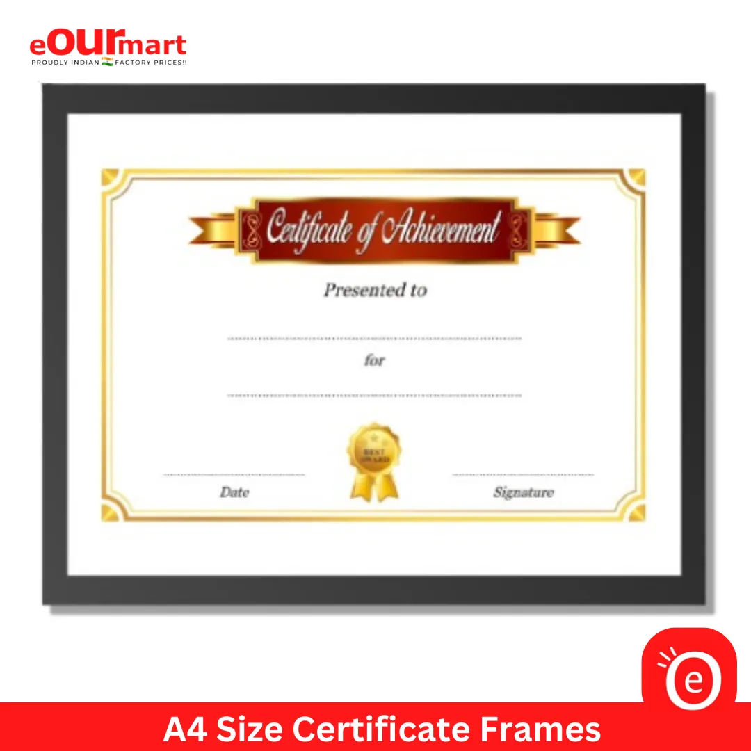 A4 Size Glass Certificate Frame, 8x12 Inch @109.99 Set Of 10 Photo Frame Wall Decoration Synthetic Wood Moulding