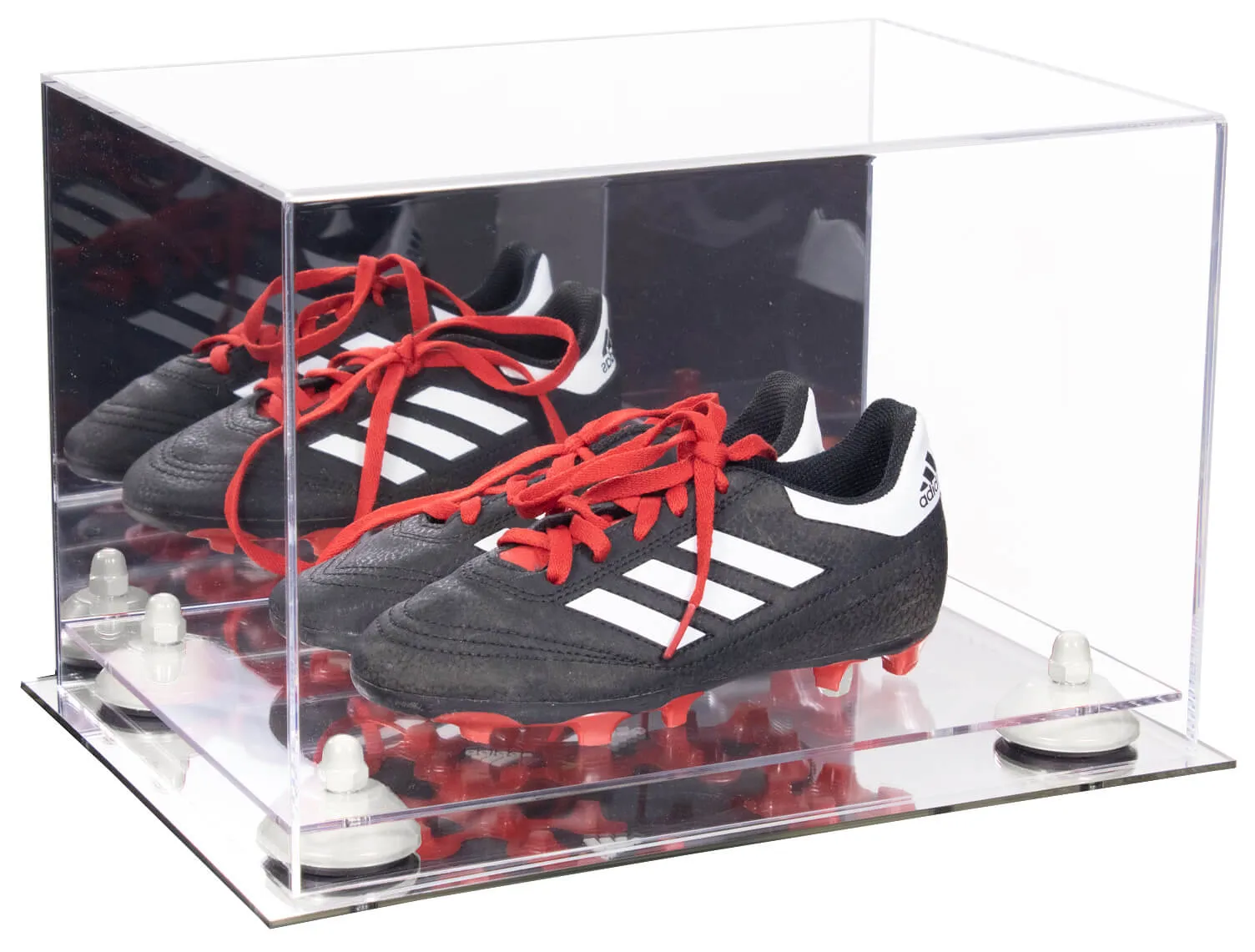 Acrylic Kids Shoes Display Case 12 x 8.25 x 8 - Mirror no Wall Mounts (A004/V41)