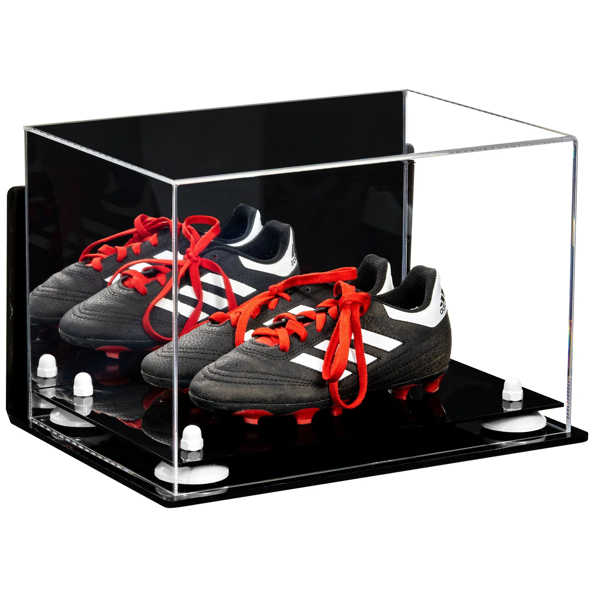 Acrylic Kids Shoes Display Case 12 x 8.25 x 8 - Mirror no Wall Mounts (A004/V41)