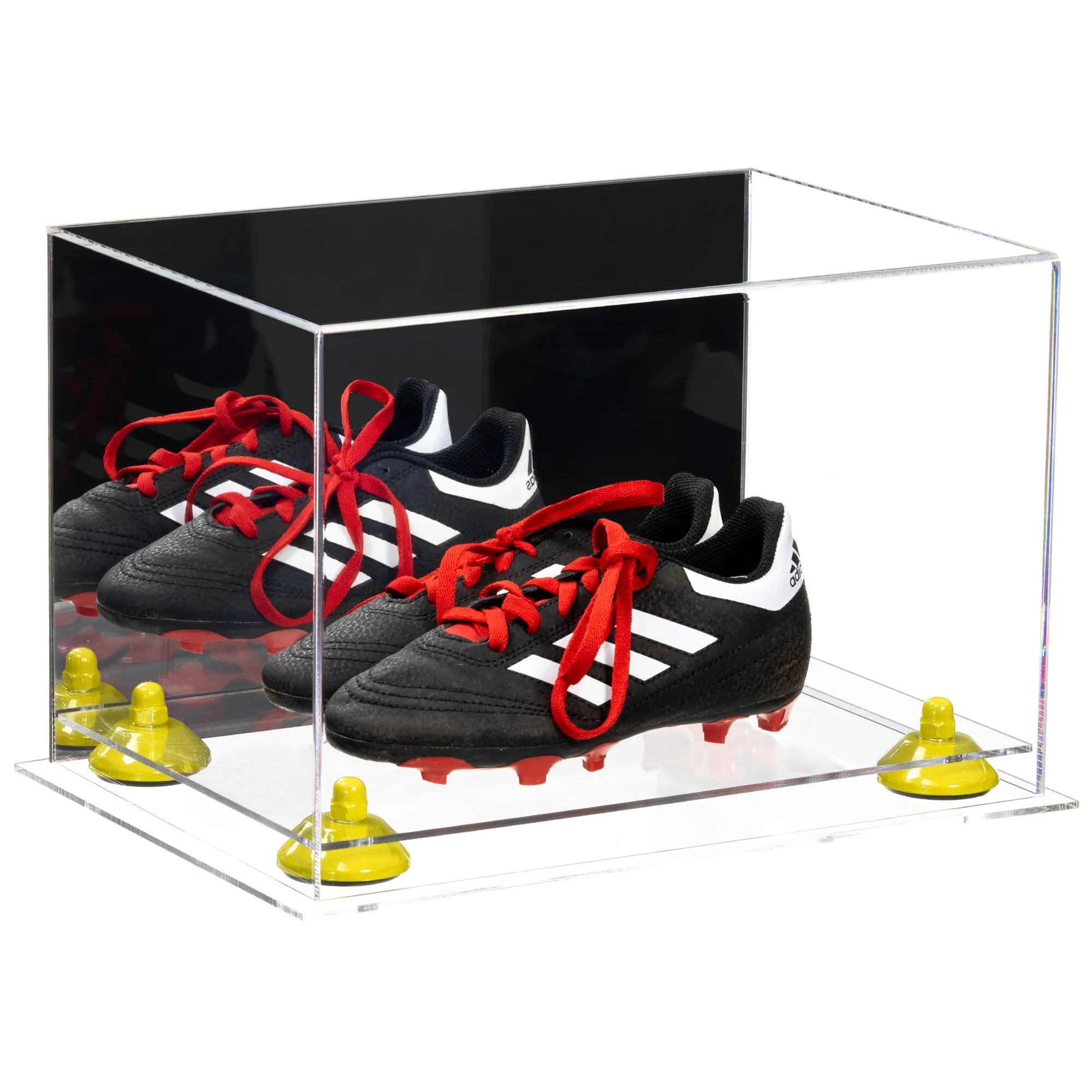 Acrylic Kids Shoes Display Case 12 x 8.25 x 8 - Mirror no Wall Mounts (A004/V41)