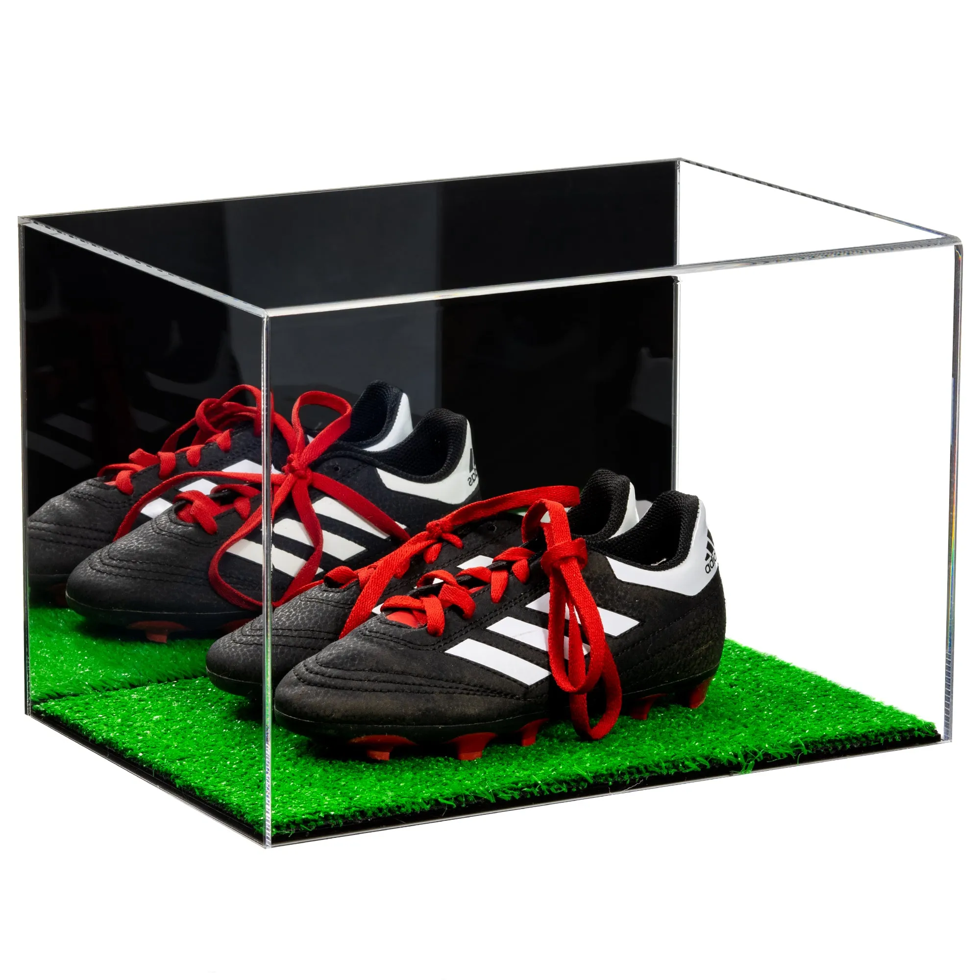 Acrylic Kids Shoes Display Case 12 x 8.25 x 8 - Mirror no Wall Mounts (A004/V41)