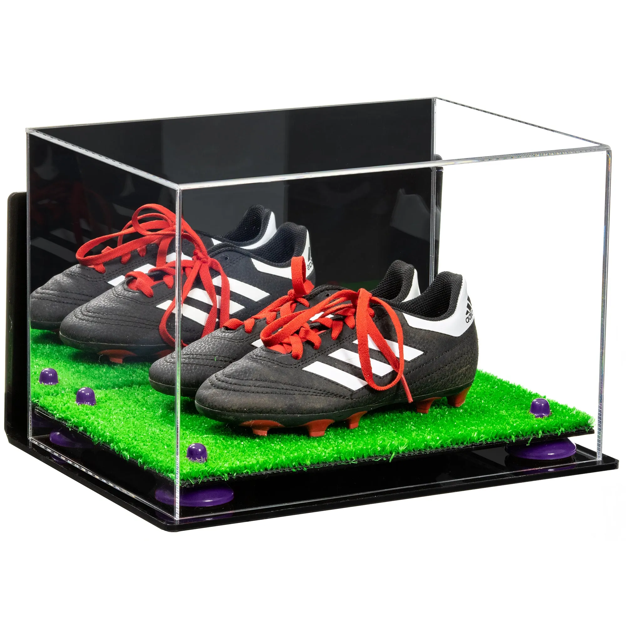 Acrylic Kids Shoes Display Case 12 x 8.25 x 8 - Mirror no Wall Mounts (A004/V41)