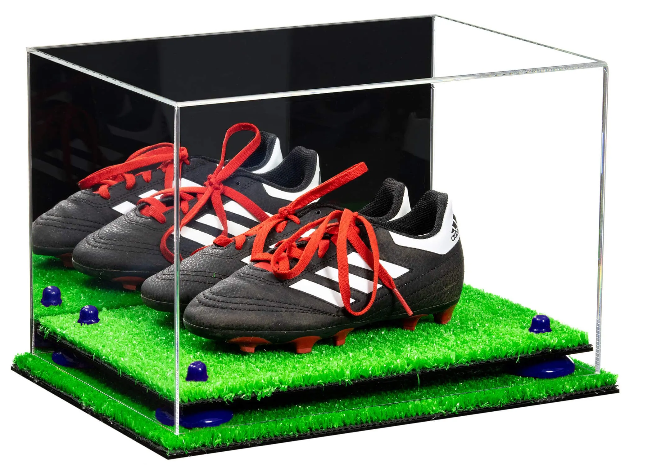 Acrylic Kids Shoes Display Case 12 x 8.25 x 8 - Mirror no Wall Mounts (A004/V41)