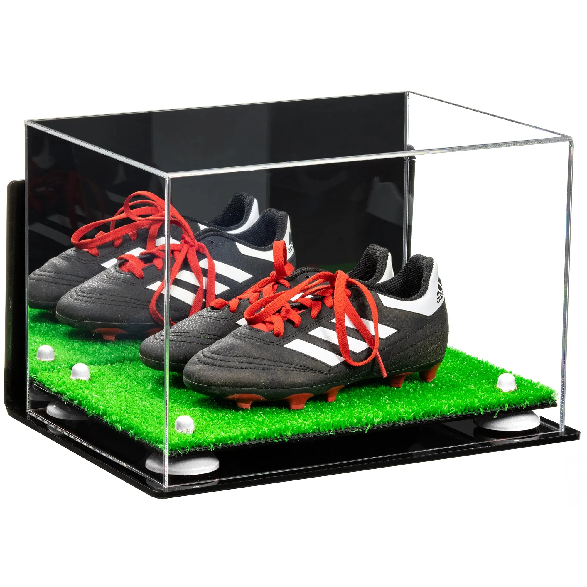 Acrylic Kids Shoes Display Case 12 x 8.25 x 8 - Mirror no Wall Mounts (A004/V41)