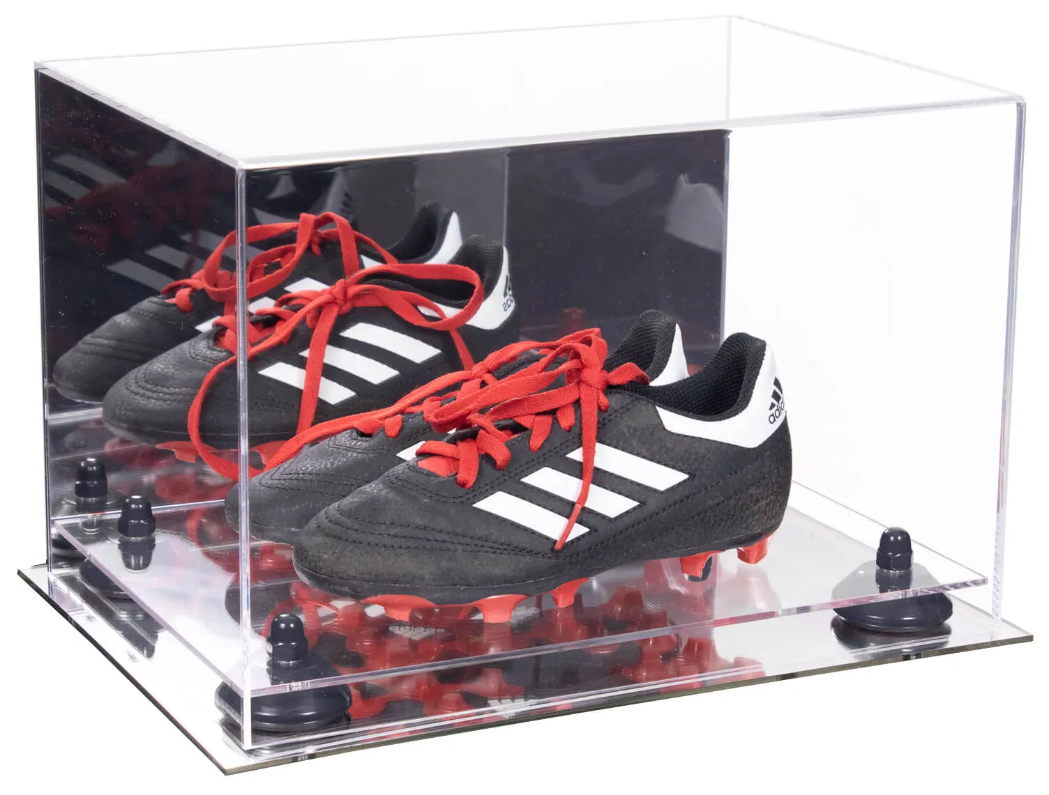 Acrylic Kids Shoes Display Case 12 x 8.25 x 8 - Mirror no Wall Mounts (A004/V41)