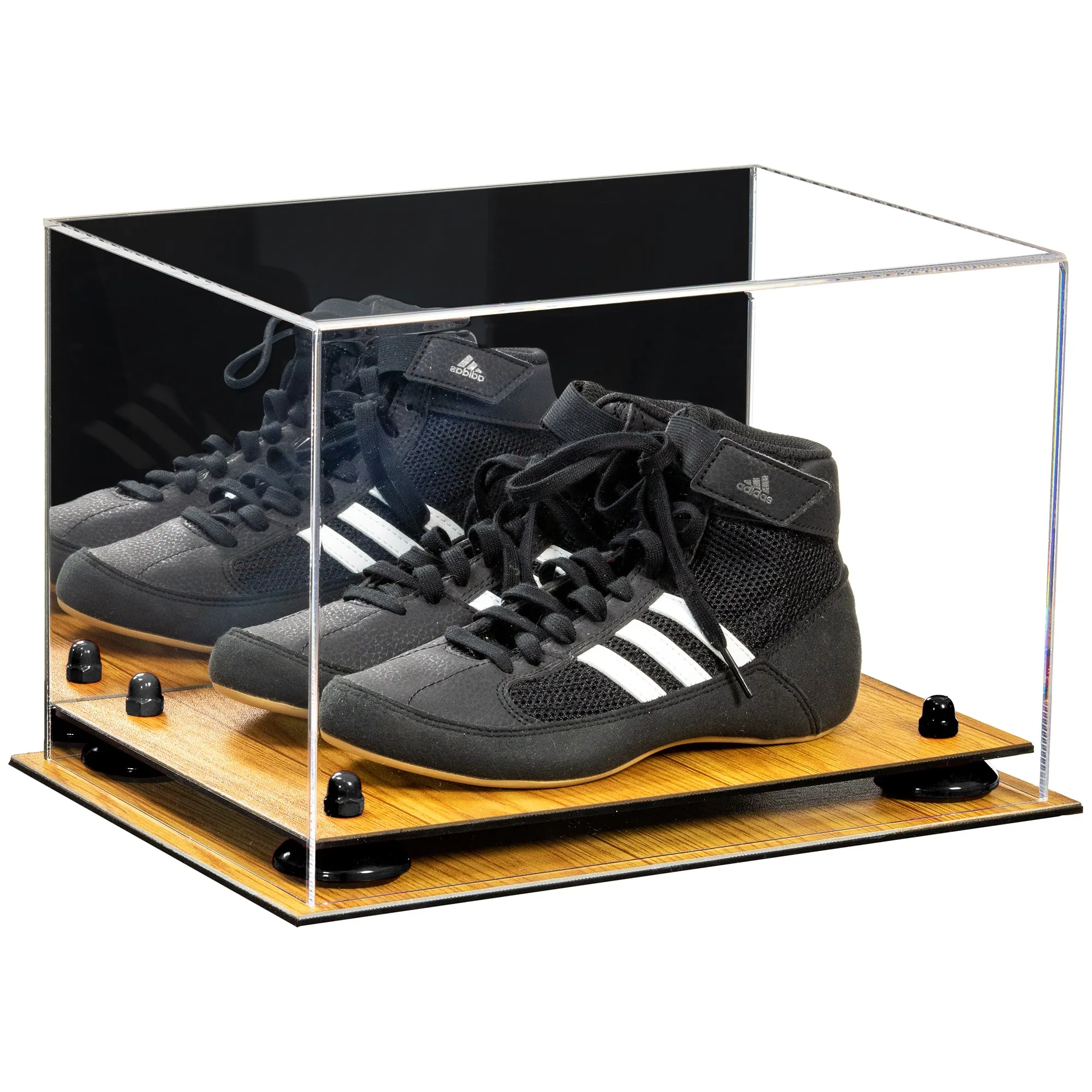 Acrylic Kids Shoes Display Case 12 x 8.25 x 8 - Mirror no Wall Mounts (A004/V41)