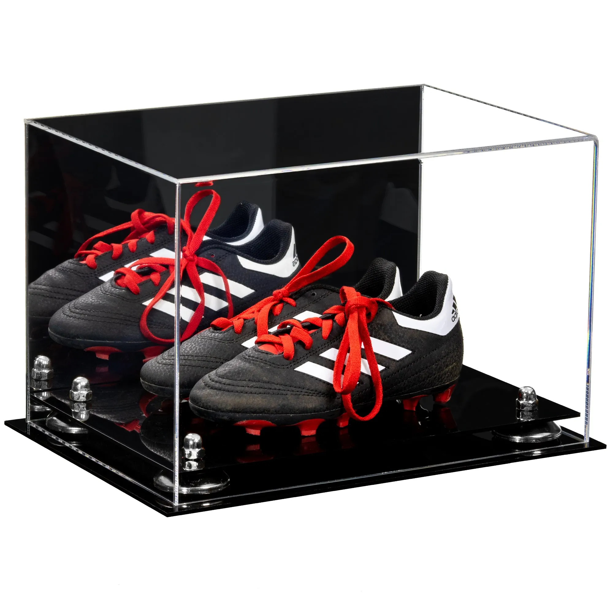 Acrylic Kids Shoes Display Case 12 x 8.25 x 8 - Mirror no Wall Mounts (A004/V41)