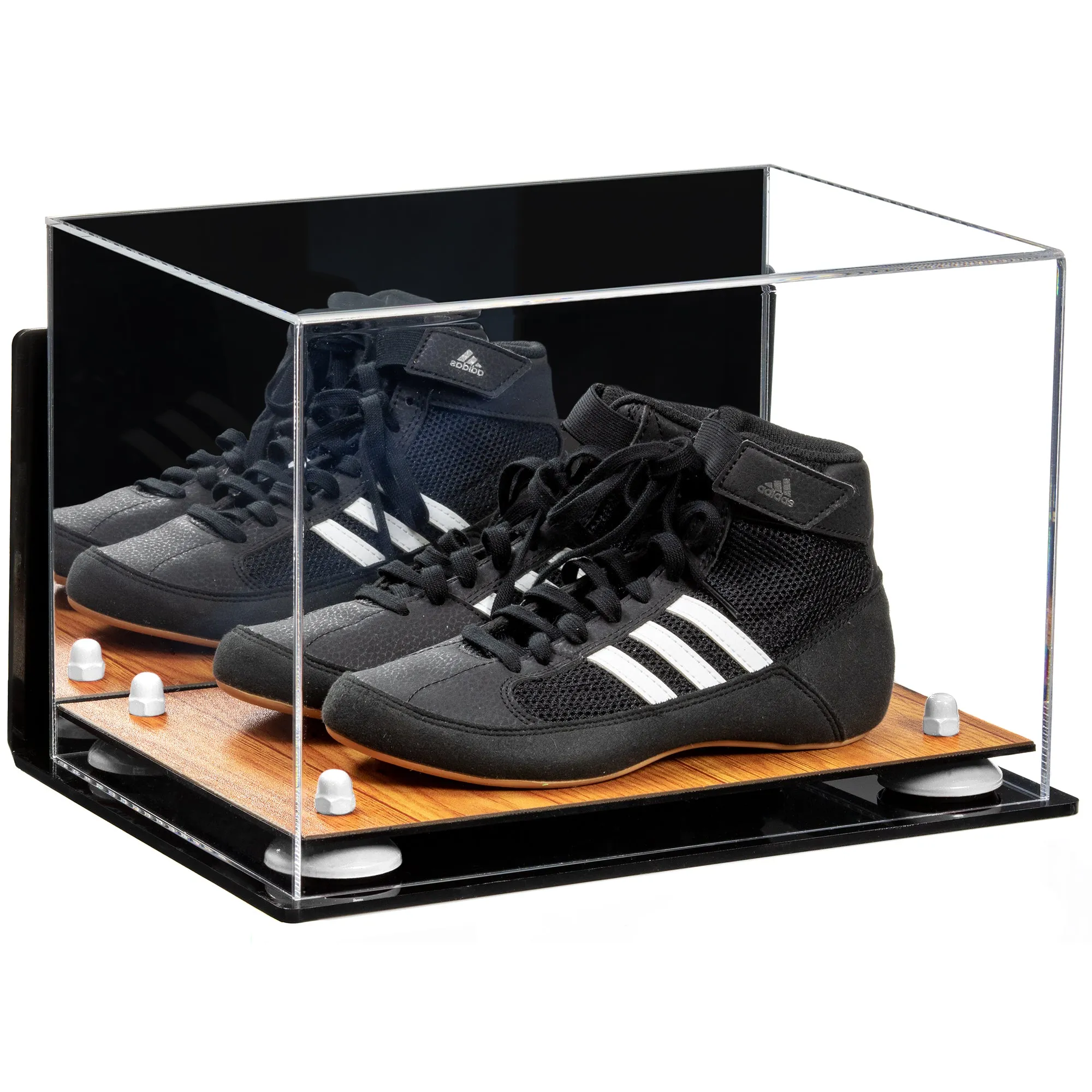 Acrylic Kids Shoes Display Case 12 x 8.25 x 8 - Mirror no Wall Mounts (A004/V41)