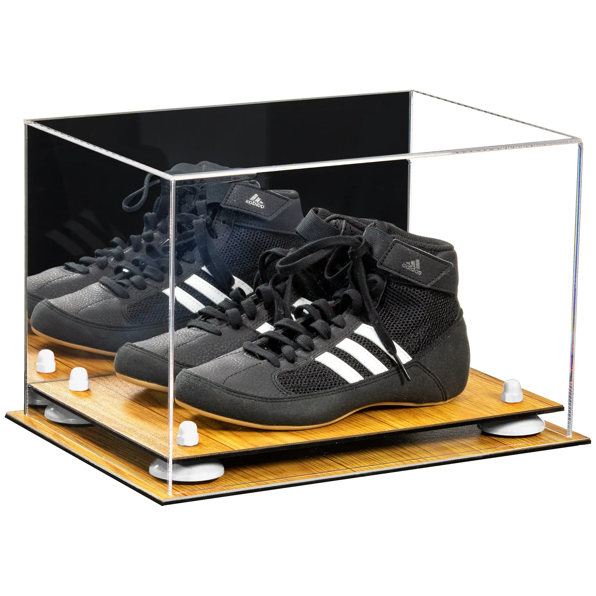 Acrylic Kids Shoes Display Case 12 x 8.25 x 8 - Mirror no Wall Mounts (A004/V41)