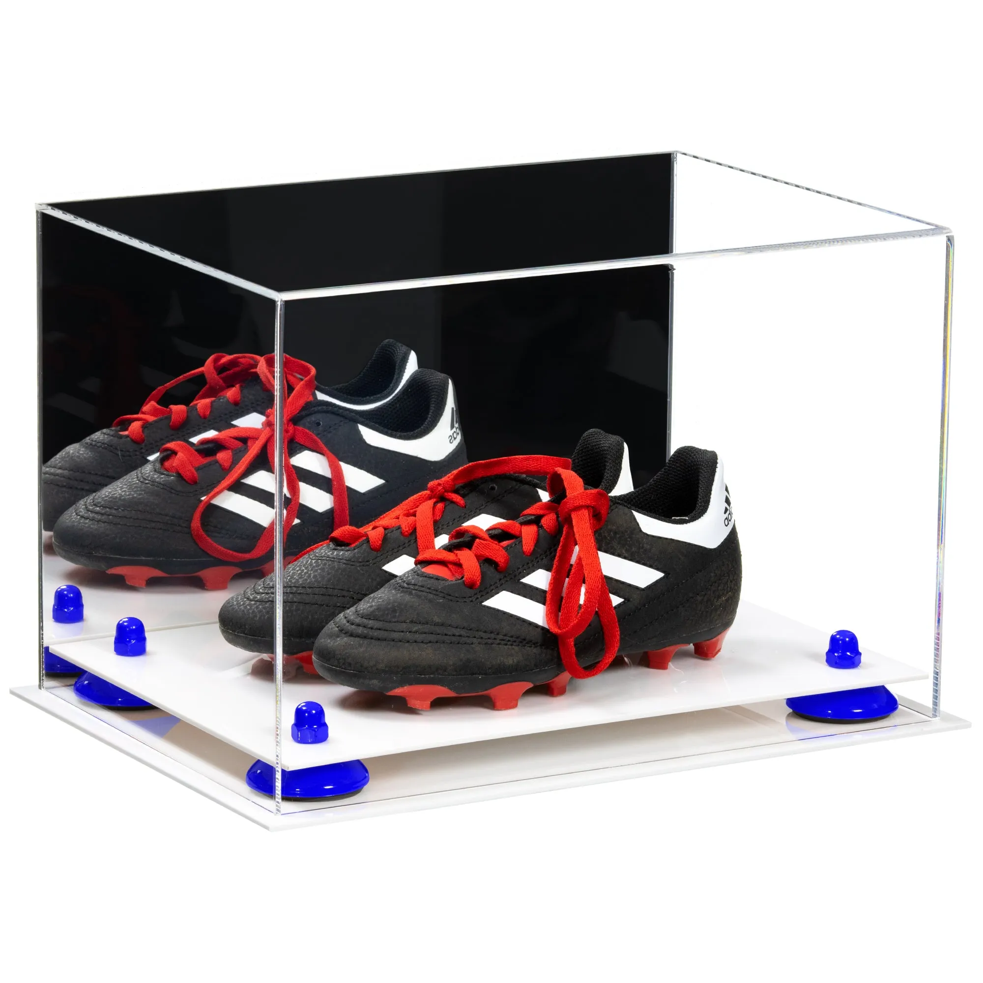 Acrylic Kids Shoes Display Case 12 x 8.25 x 8 - Mirror no Wall Mounts (A004/V41)