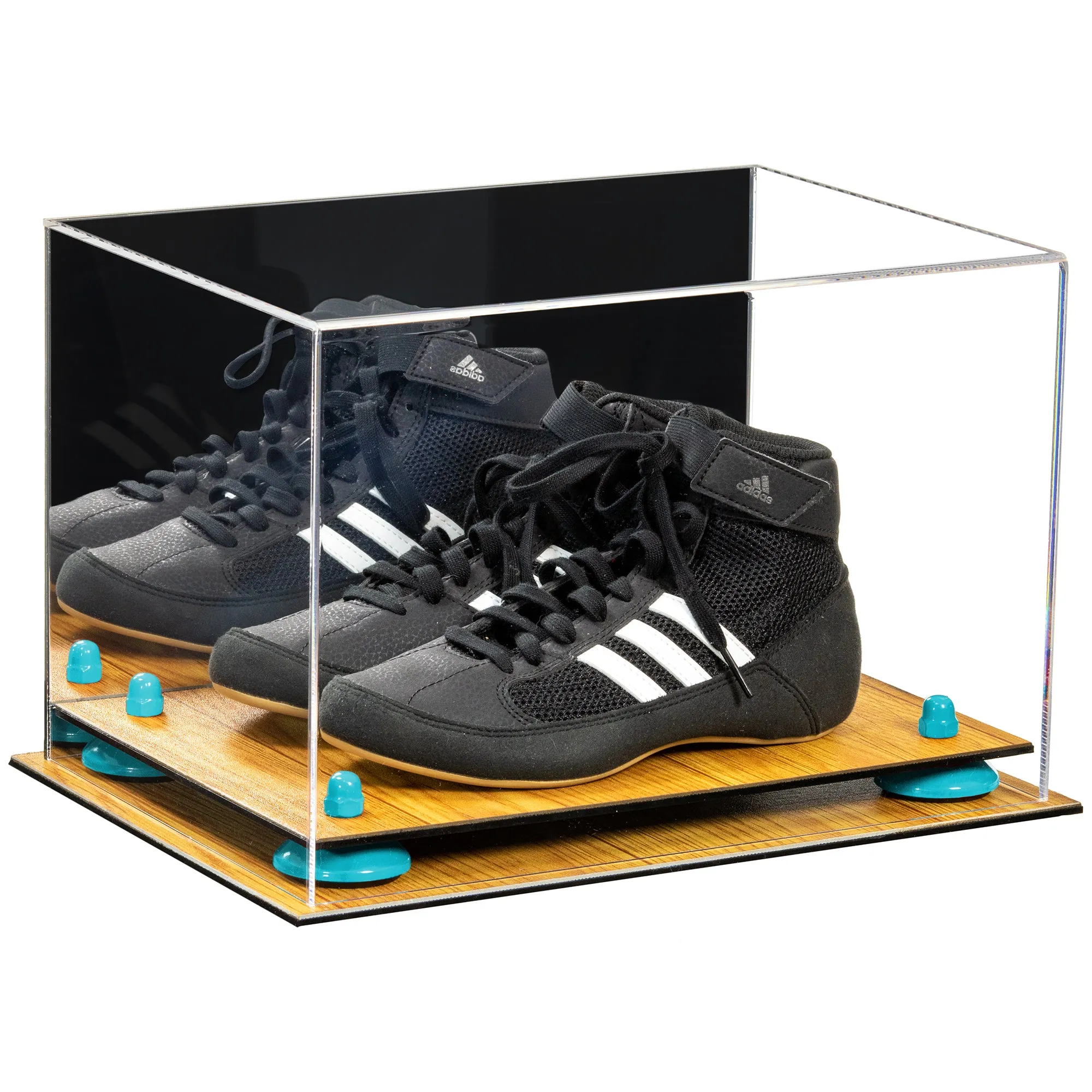 Acrylic Kids Shoes Display Case 12 x 8.25 x 8 - Mirror no Wall Mounts (A004/V41)