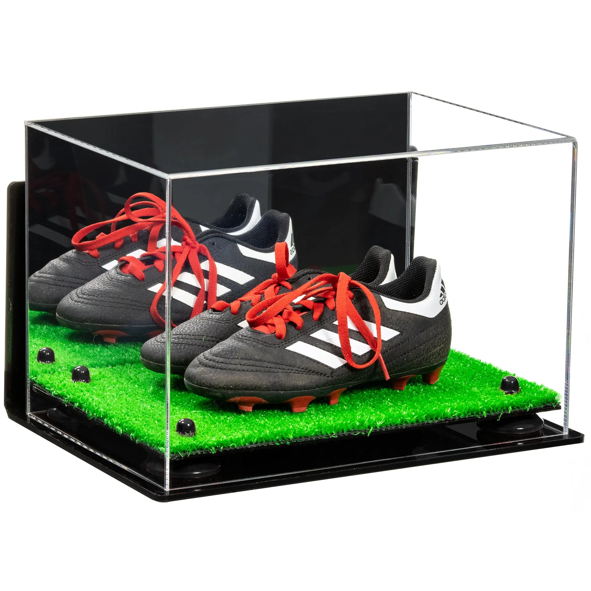 Acrylic Kids Shoes Display Case 12 x 8.25 x 8 - Mirror no Wall Mounts (A004/V41)