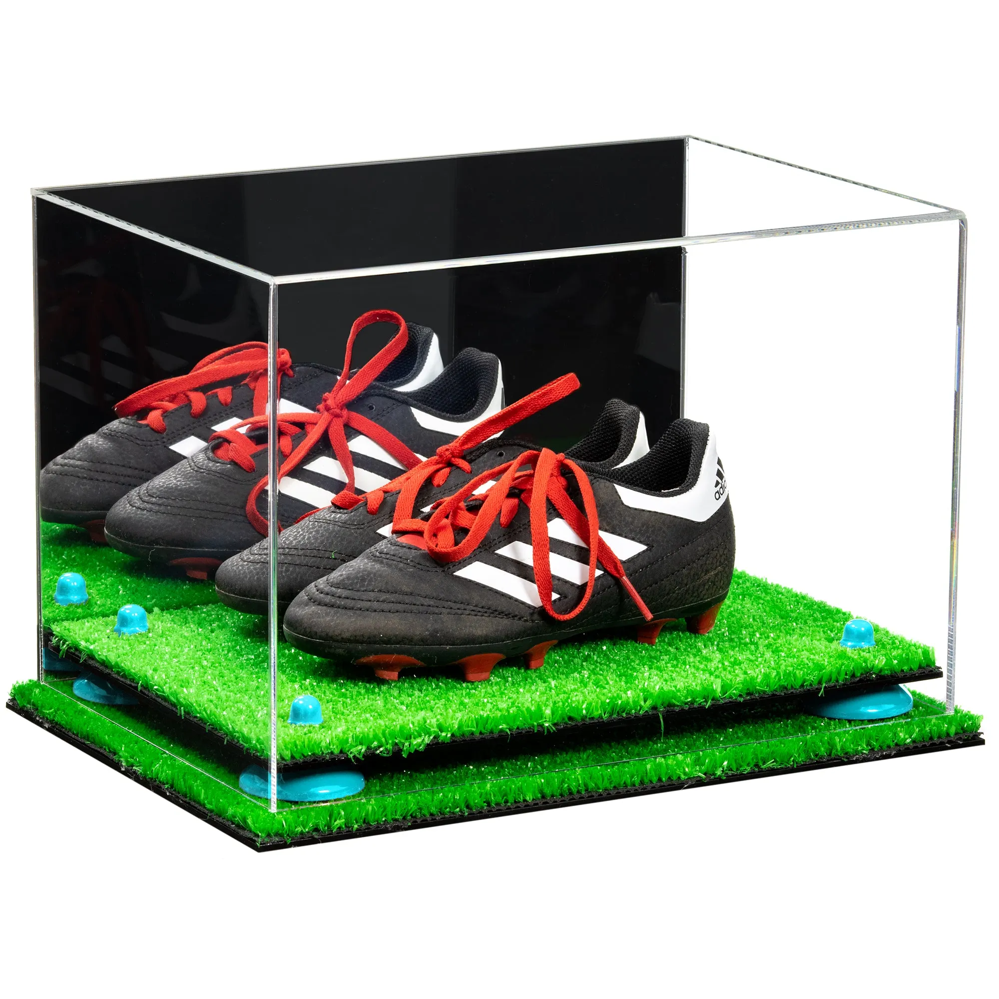 Acrylic Kids Shoes Display Case 12 x 8.25 x 8 - Mirror no Wall Mounts (A004/V41)