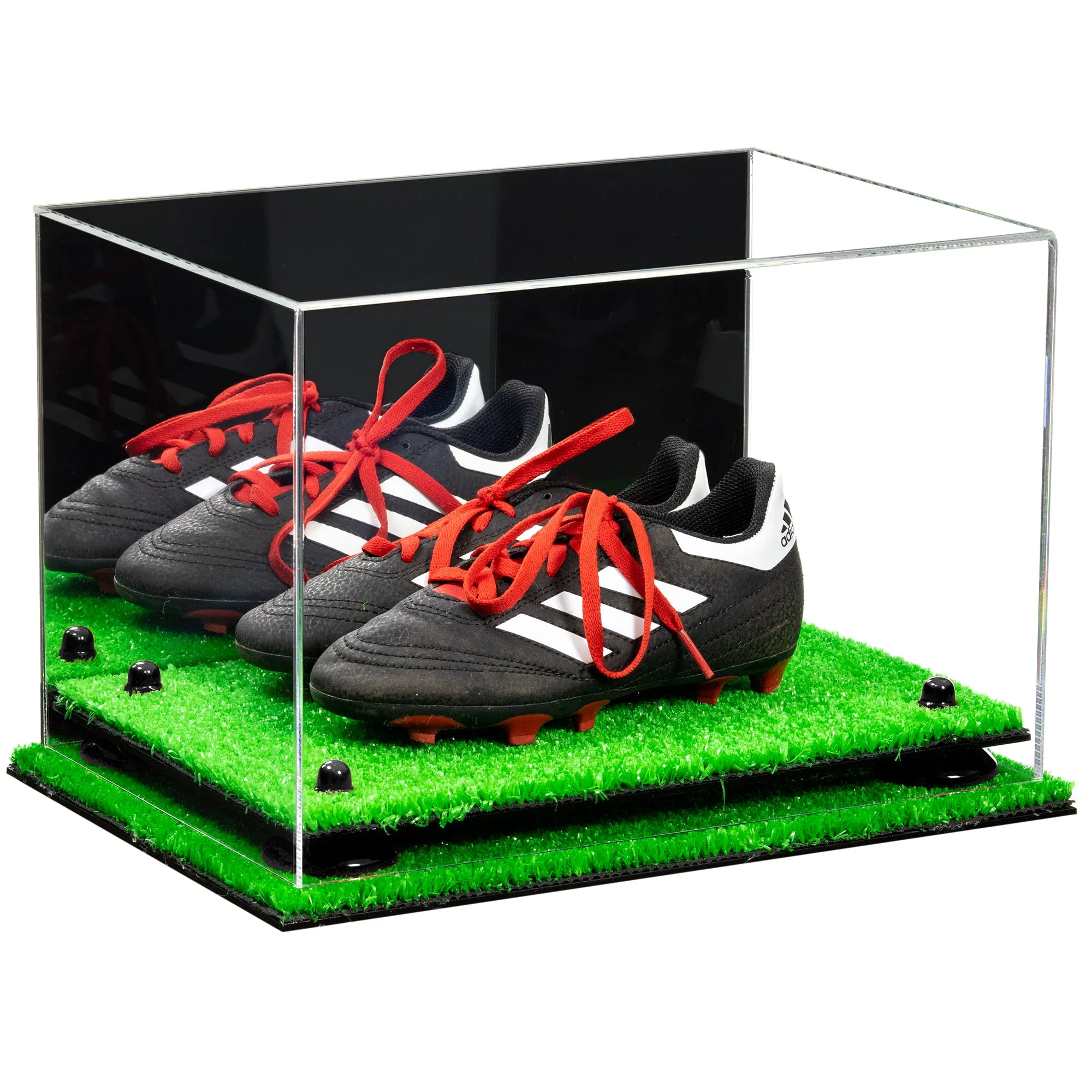 Acrylic Kids Shoes Display Case 12 x 8.25 x 8 - Mirror no Wall Mounts (A004/V41)