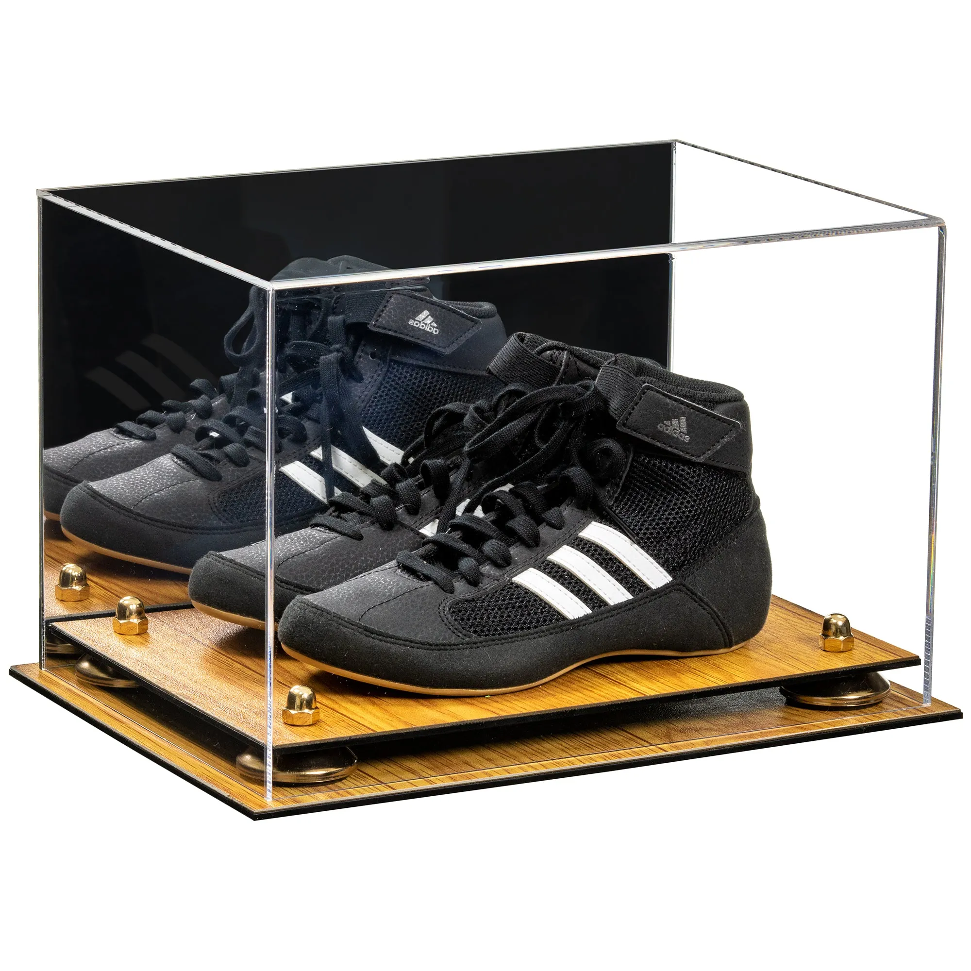 Acrylic Kids Shoes Display Case 12 x 8.25 x 8 - Mirror no Wall Mounts (A004/V41)