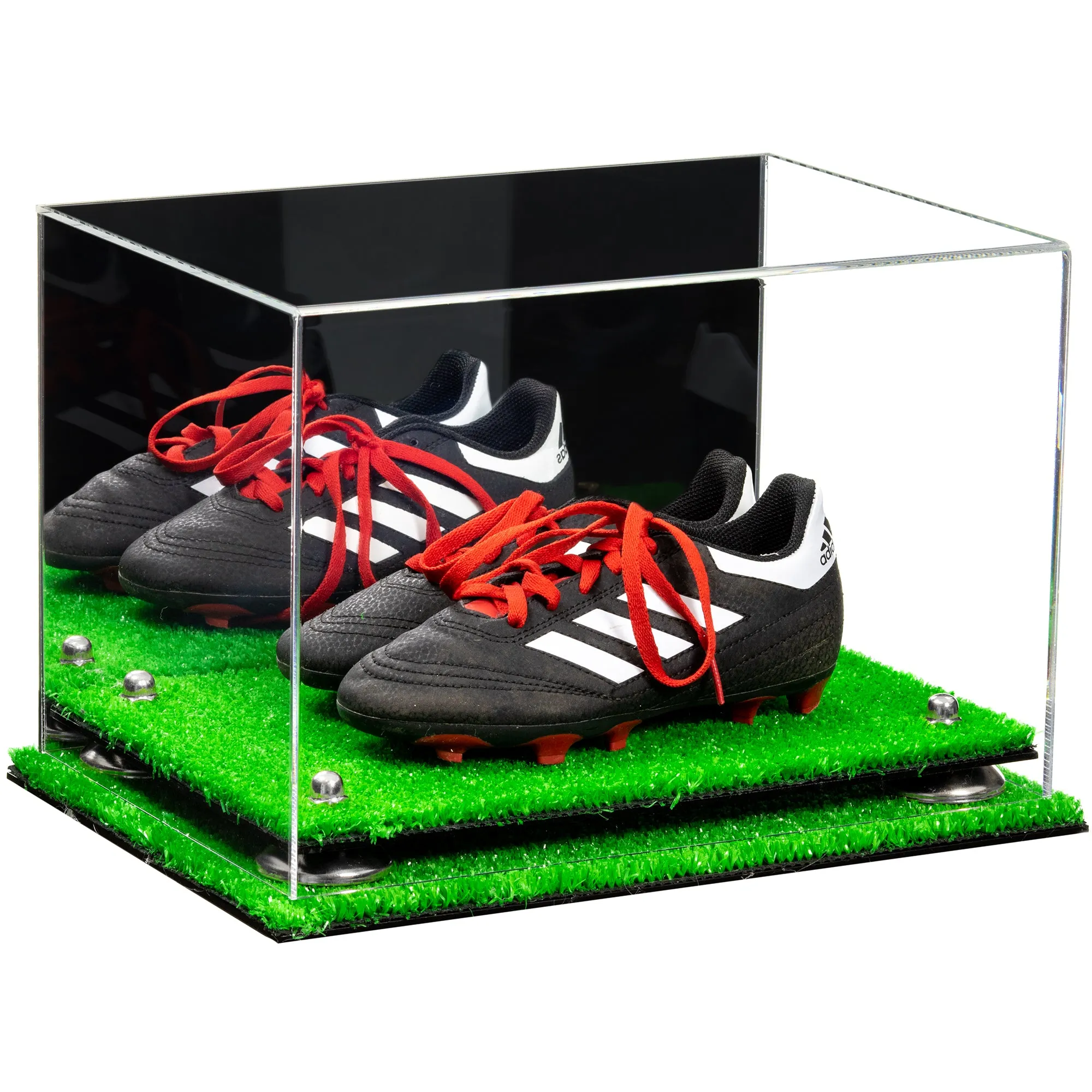 Acrylic Kids Shoes Display Case 12 x 8.25 x 8 - Mirror no Wall Mounts (A004/V41)