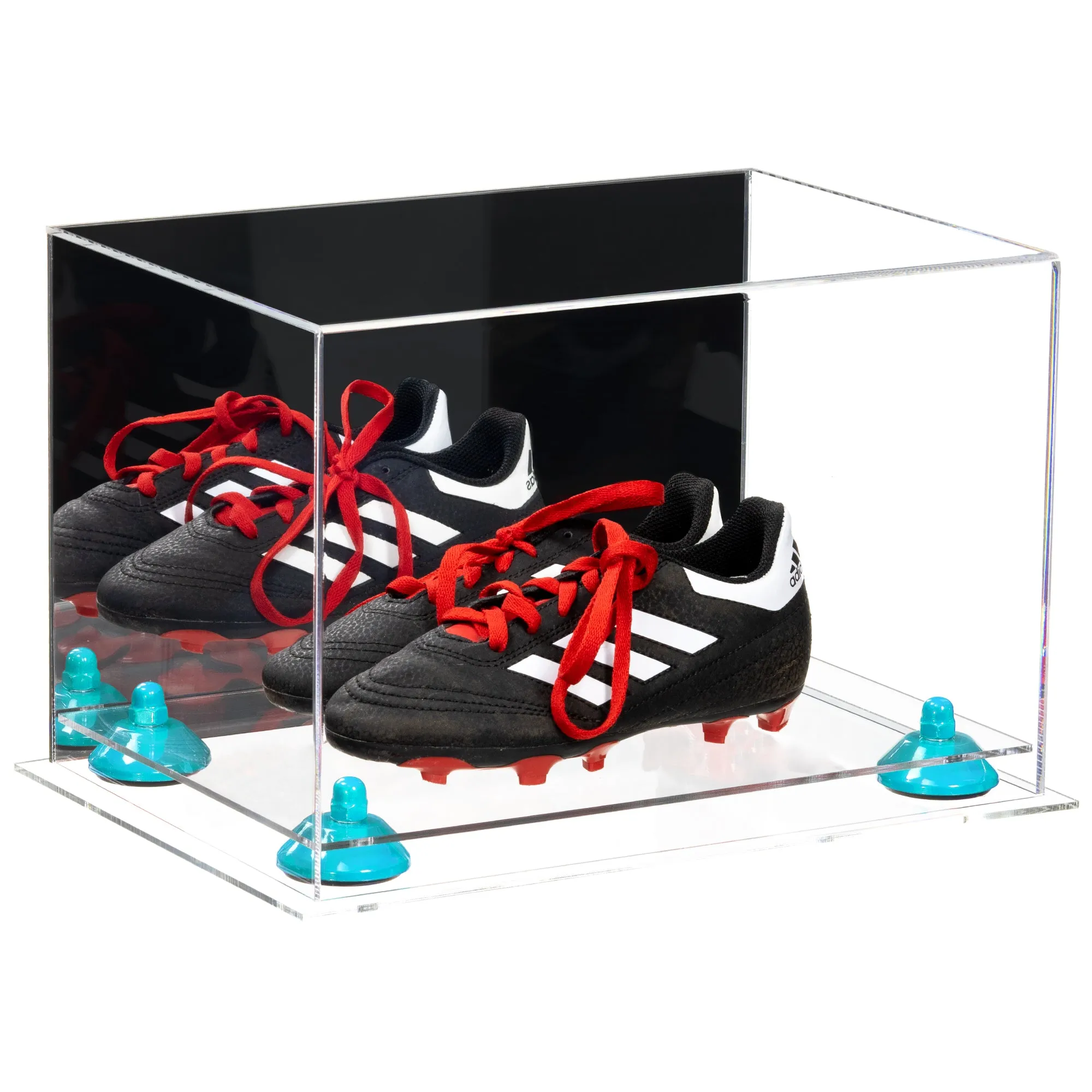 Acrylic Kids Shoes Display Case 12 x 8.25 x 8 - Mirror no Wall Mounts (A004/V41)