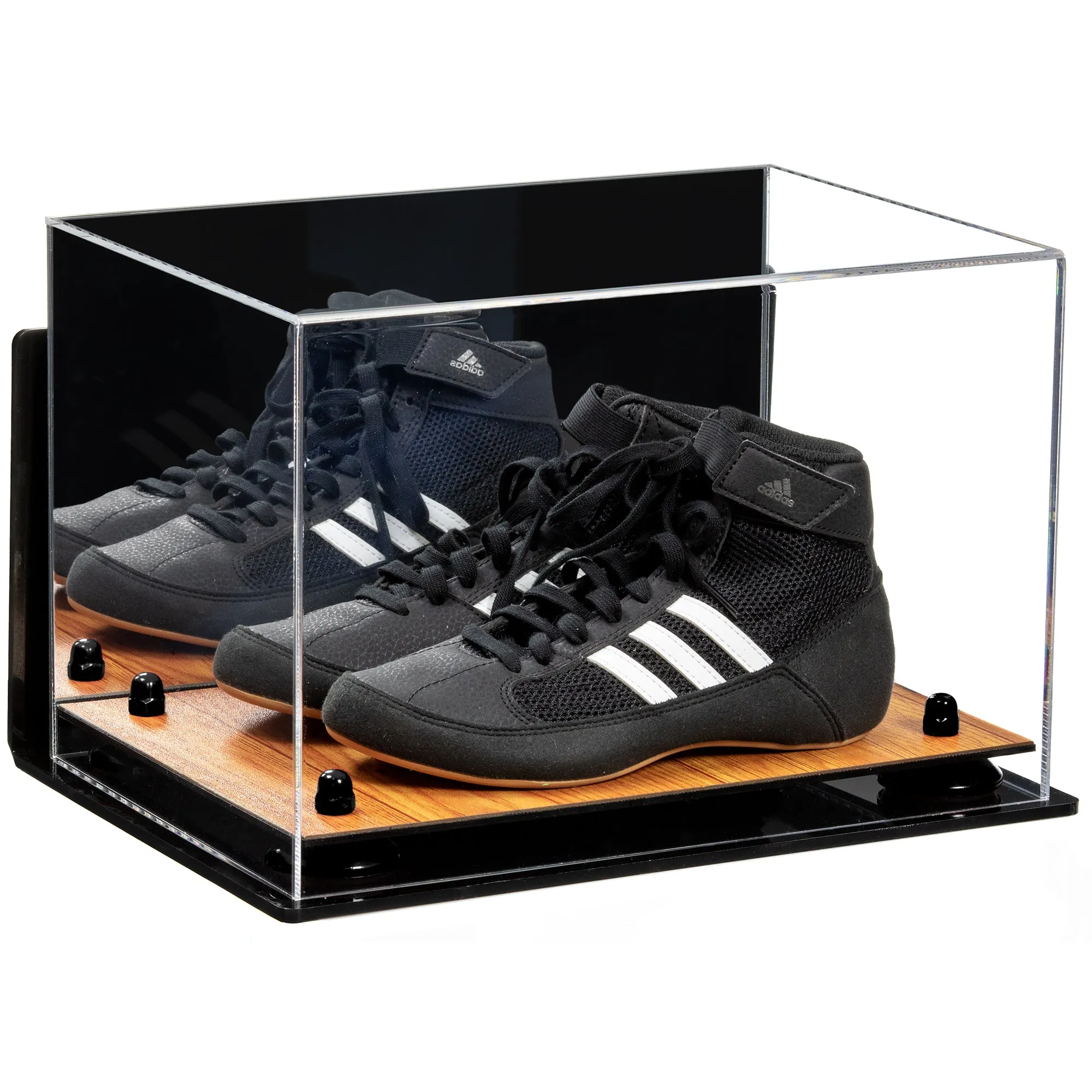 Acrylic Kids Shoes Display Case 12 x 8.25 x 8 - Mirror no Wall Mounts (A004/V41)