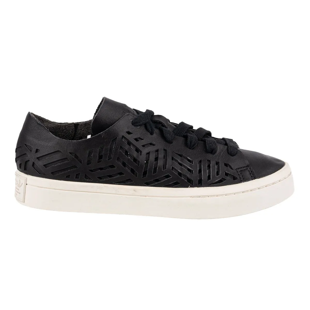 Adidas Courtvantage Cutout Low-Top Sneakers Leather Black Colour For Women