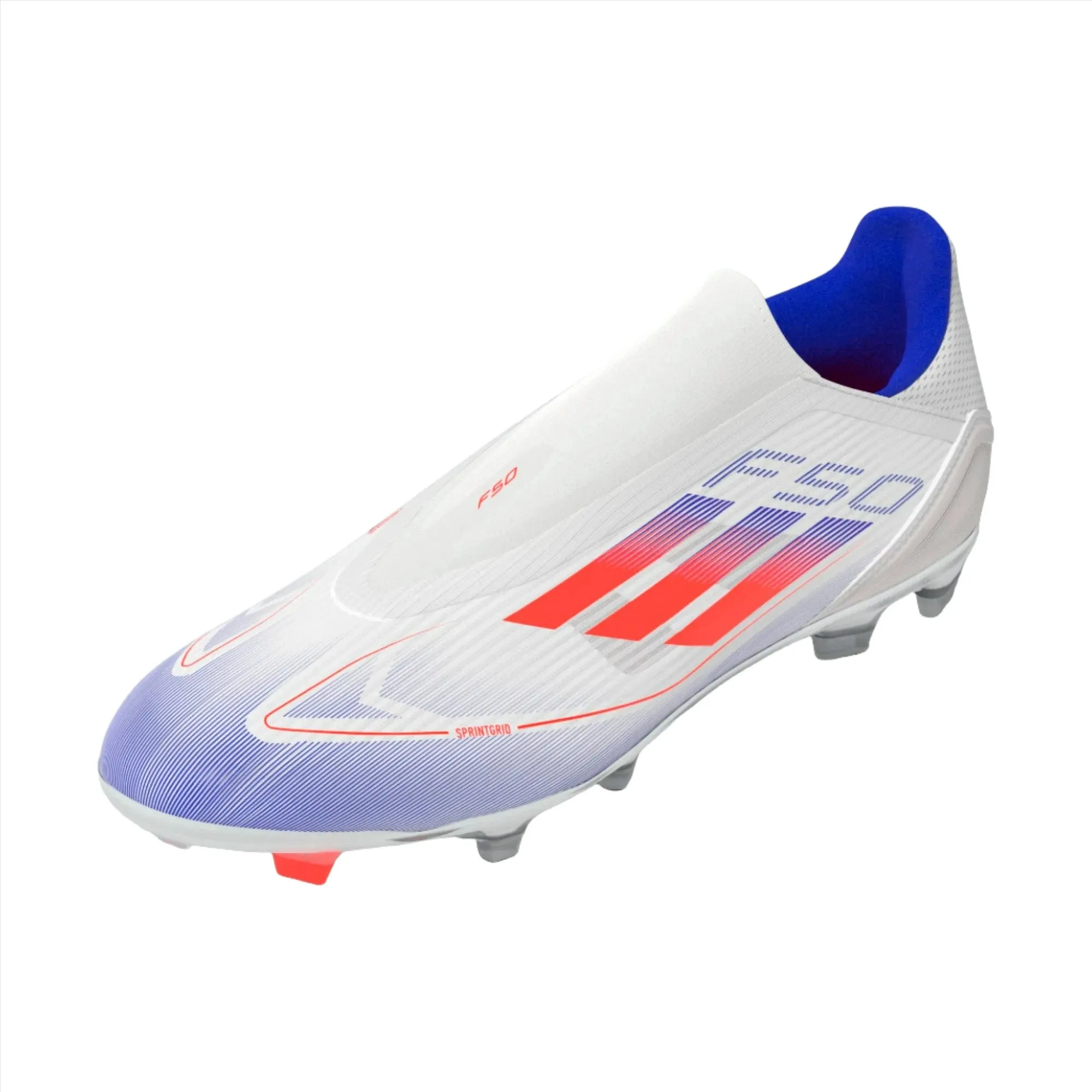 adidas F50 League Laceless FG - White/Red/Blue