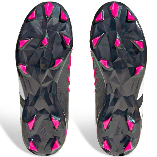 adidas Jr. Predator Accuracy.1 Firm Ground Soccer Cleats (Core Black/Team Shock Pink)