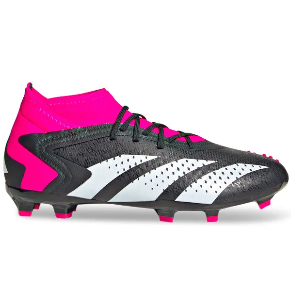 adidas Jr. Predator Accuracy.1 Firm Ground Soccer Cleats (Core Black/Team Shock Pink)