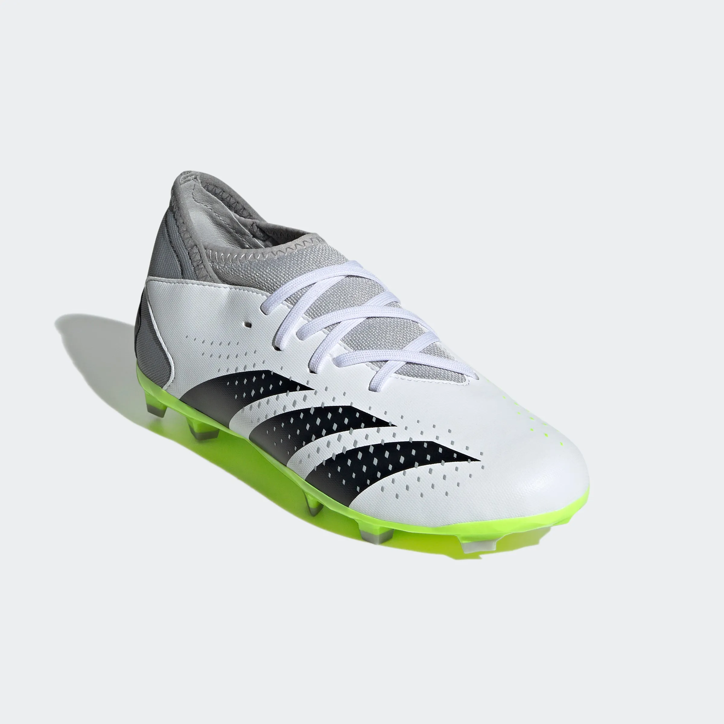 adidas Predator Accuracy.3 Firm Ground Soccer Cleats | White/Green/Black | Youth