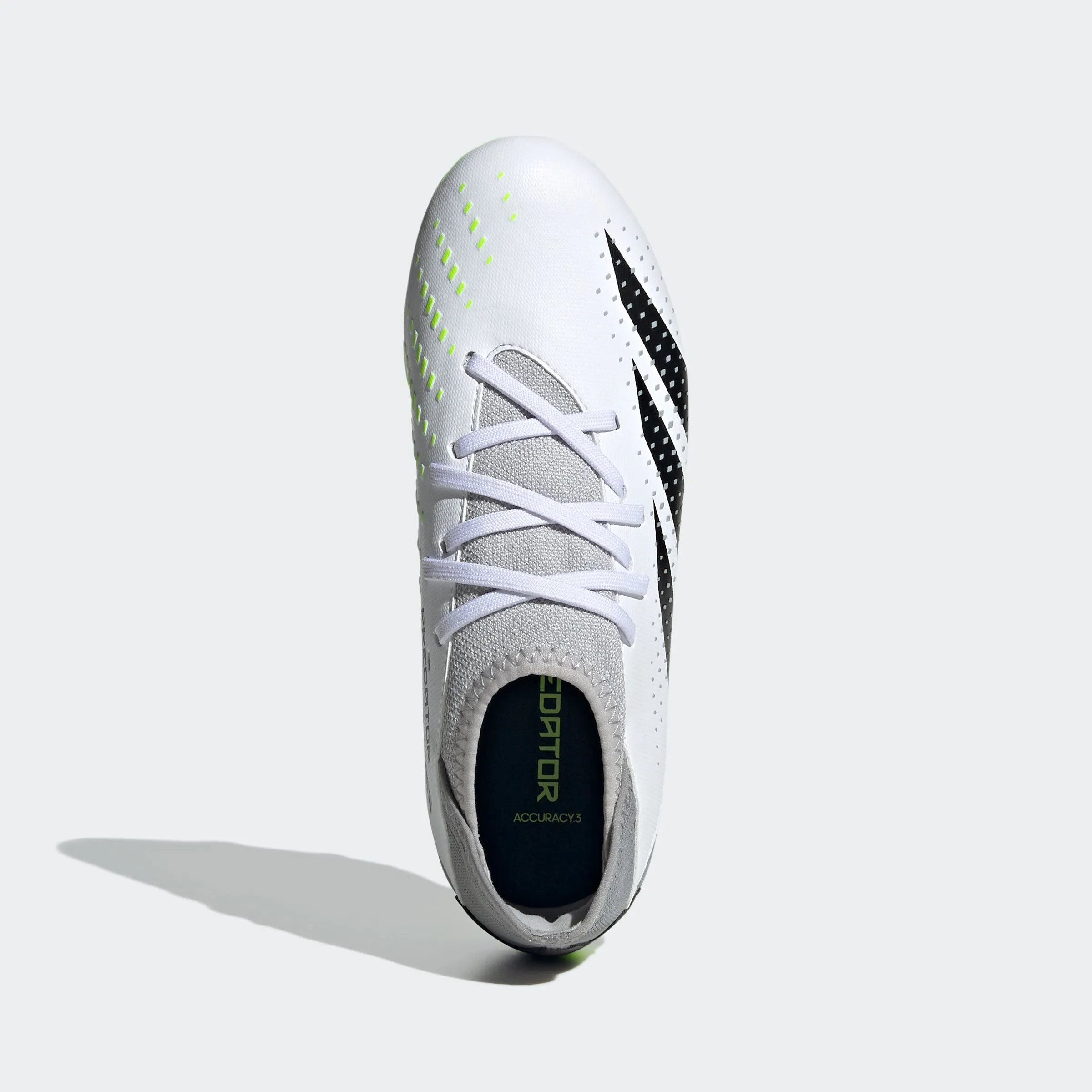 adidas Predator Accuracy.3 Firm Ground Soccer Cleats | White/Green/Black | Youth