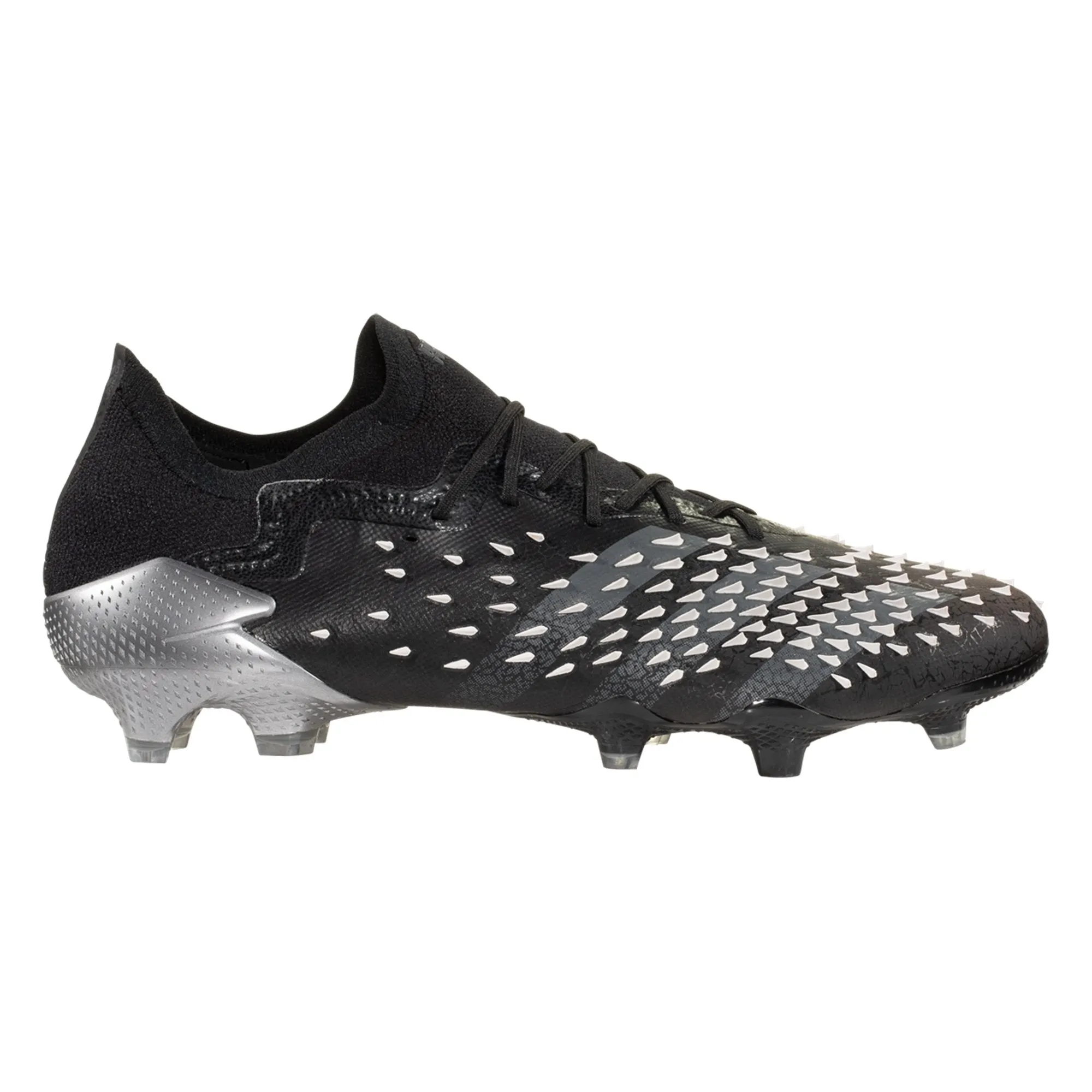 adidas Predator Freak .1 Low Cut Firm Ground Soccer Cleat -  Core Black/Grey Four/White