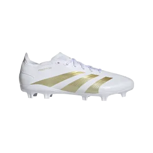 adidas Predator League Firm Ground Soccer Cleats | Cloud White-Gold Metallic-Sandy Beige Met | Men's