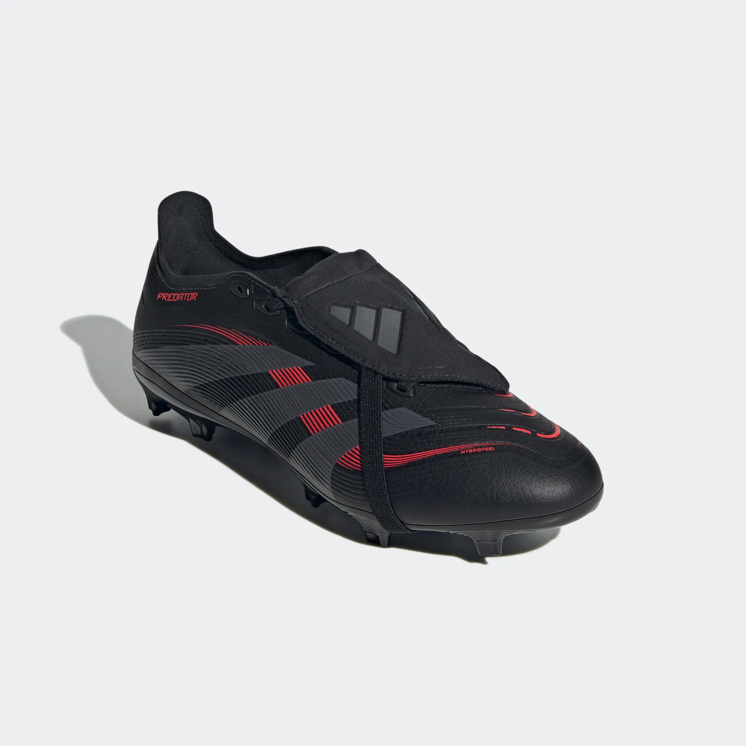 adidas PREDATOR LEAGUE FOLD-OVER TONGUE Firm/Multi-Ground Soccer Cleats | Core Black-Grey Four | Men's