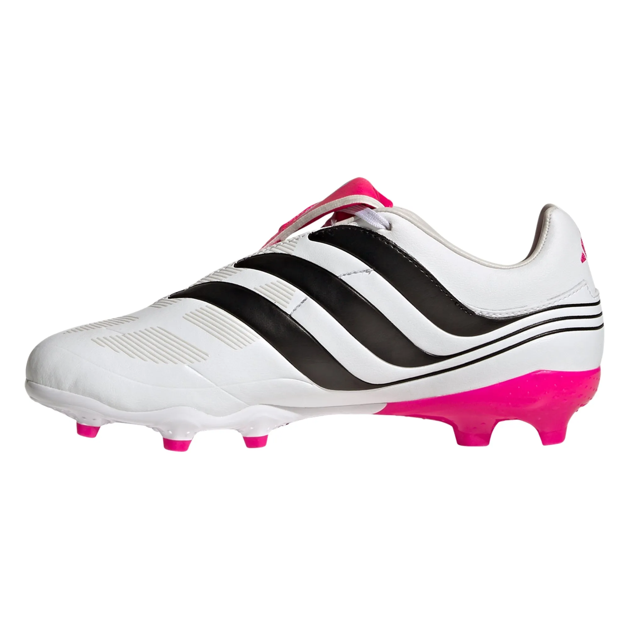 adidas Predator Precision.3 FG Junior Firm Ground Soccer Cleats - White/Core Black/Team Shock Pink