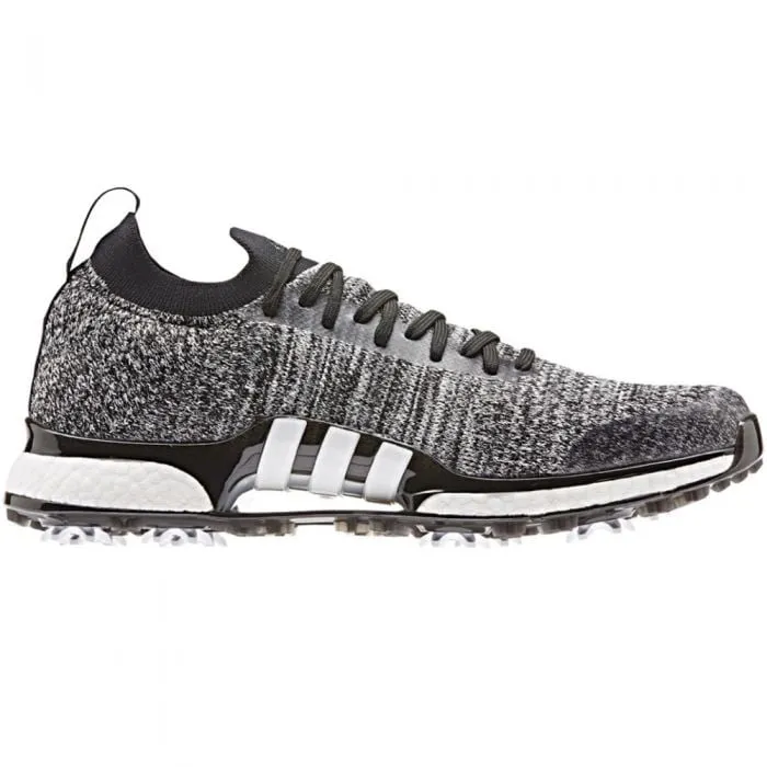 adidas Tour360 XT Primeknit Spiked Shoes - Black/White/Silver