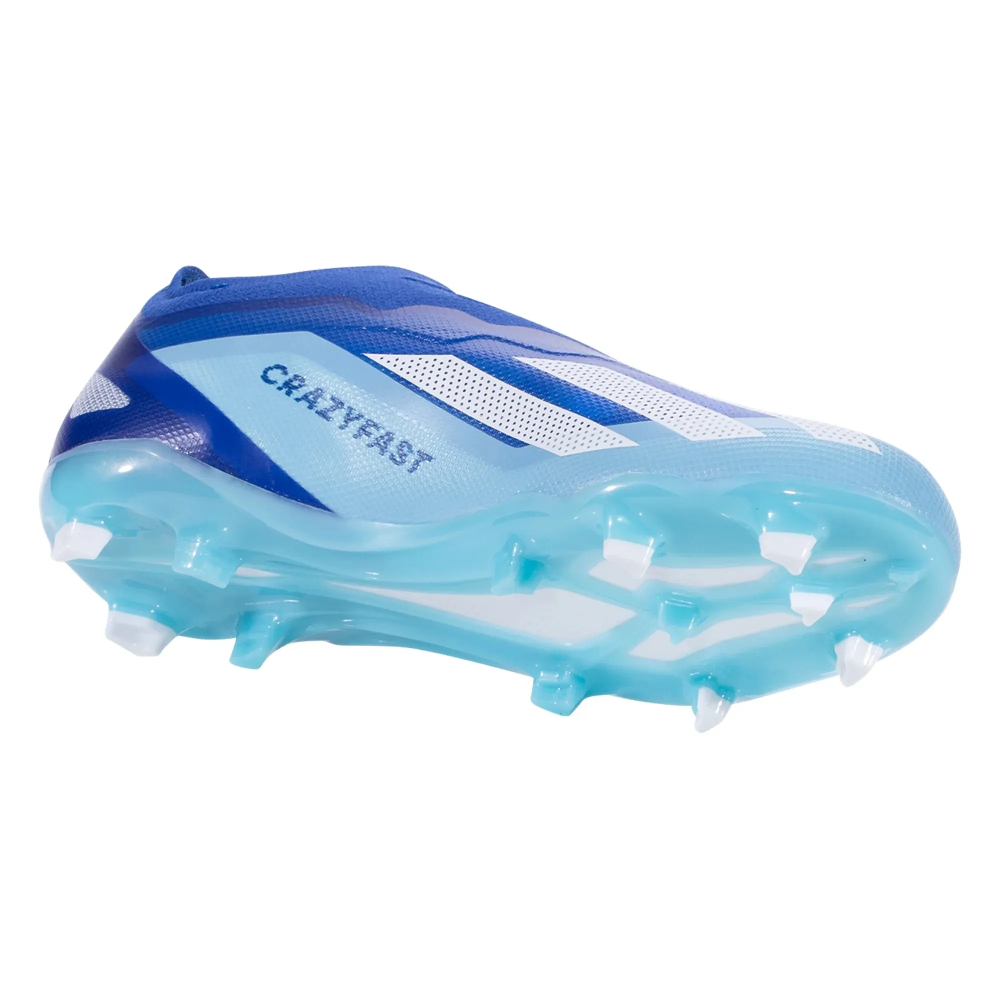 adidas X CrazyFast.1 Laceless FG Junior Firm Ground Soccer Cleat - Bright Royal/White/Solar Red