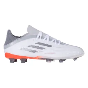 adidas X Speedflow .1 FG Junior Firm Ground Soccer Cleat - White/Metallic Iron/Solar Red