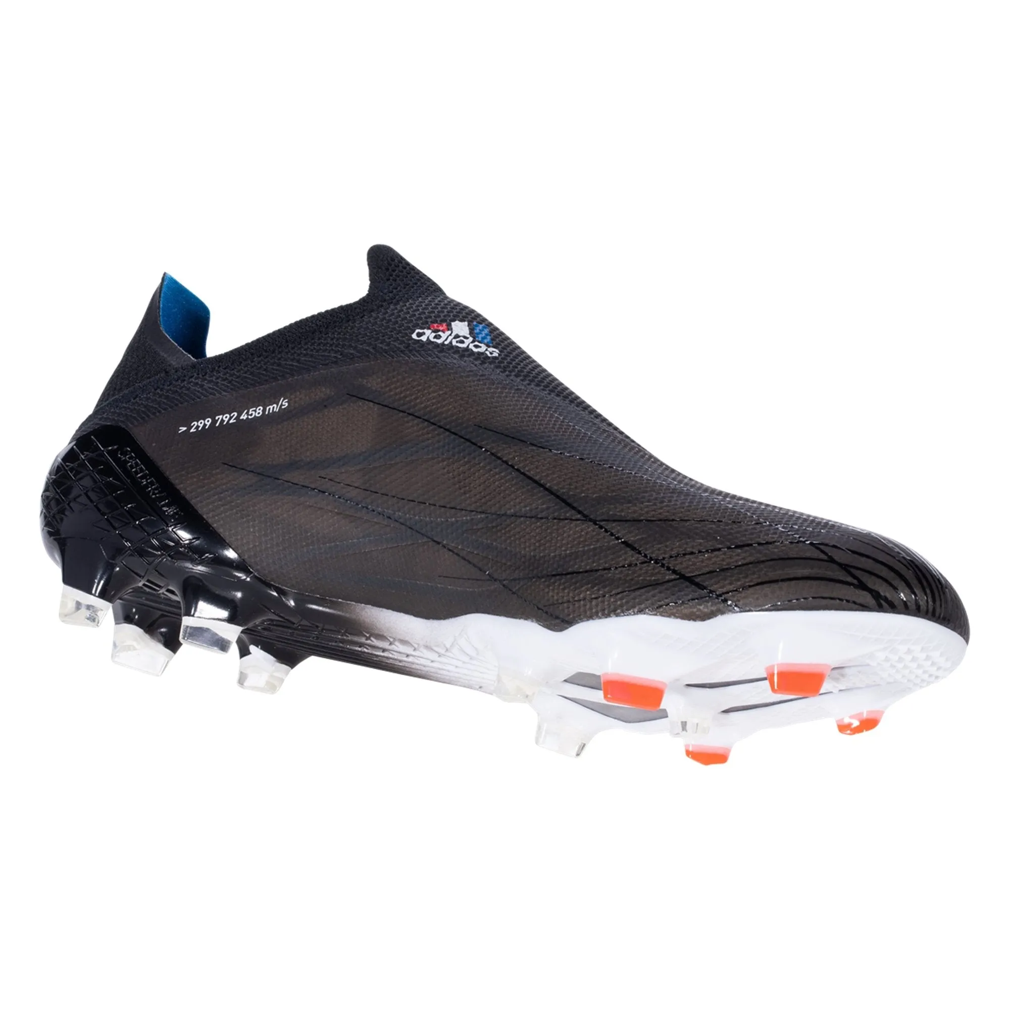 adidas X Speedflow  FG Firm Ground Soccer Cleat: Core Black/White/Vivid Red