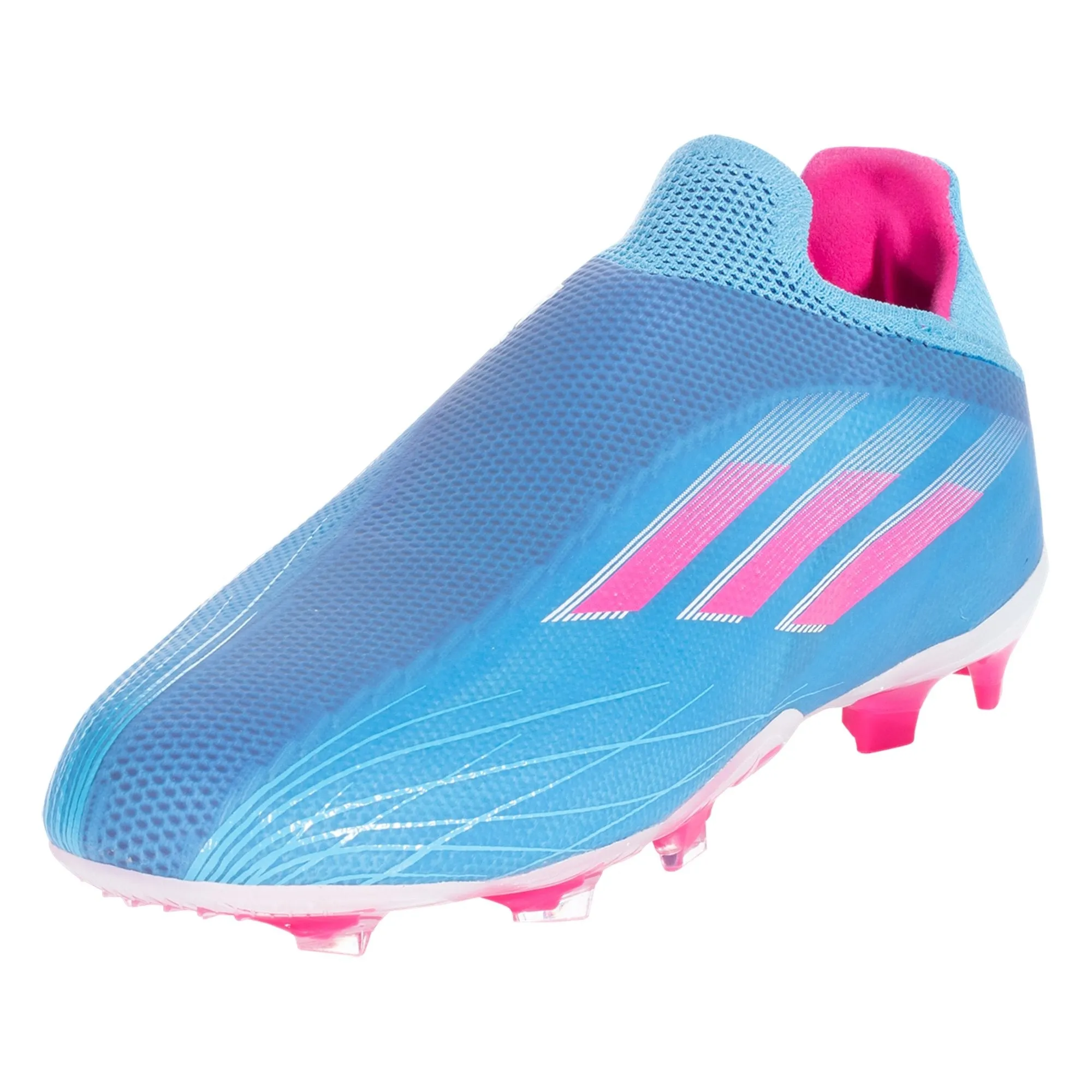 adidas X Speedflow  FG Junior Firm Ground Soccer -  Cleat Sky Rush/Team Shock Pink/White