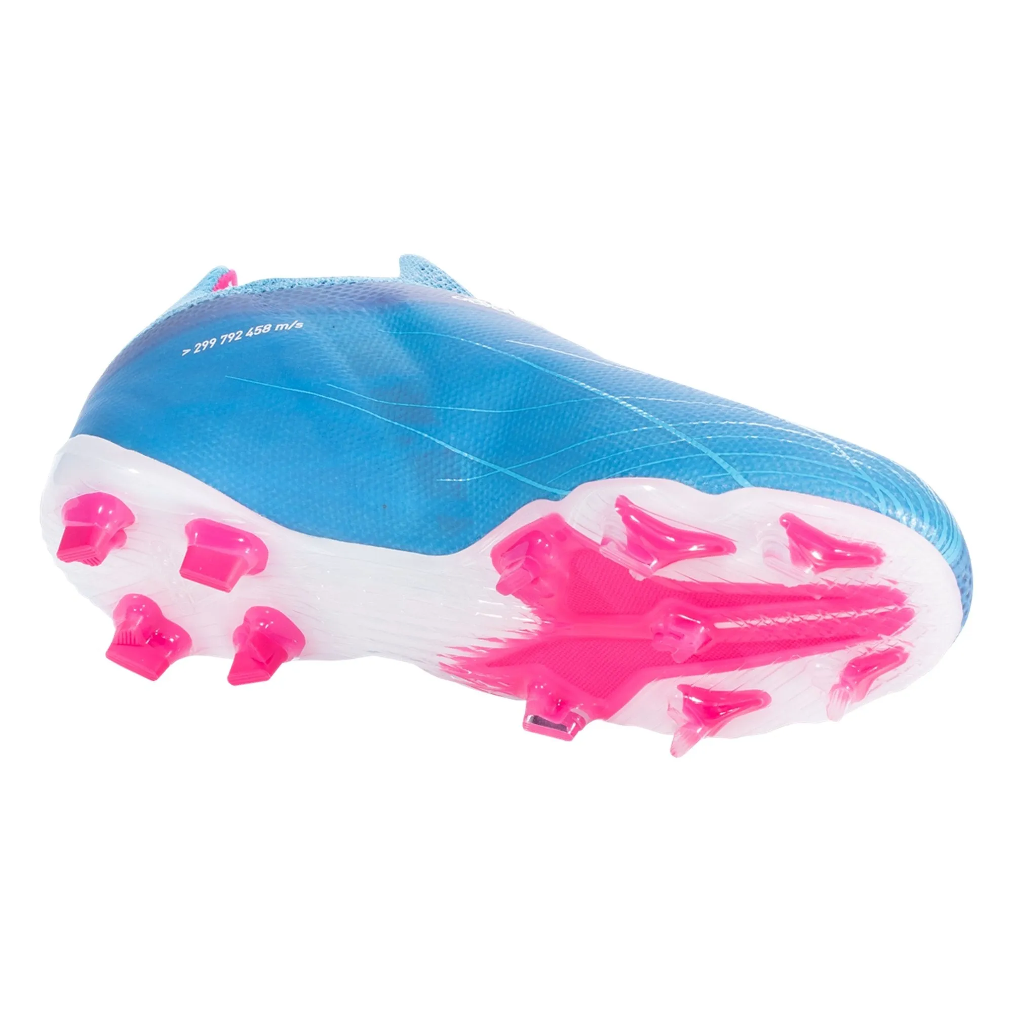 adidas X Speedflow  FG Junior Firm Ground Soccer -  Cleat Sky Rush/Team Shock Pink/White