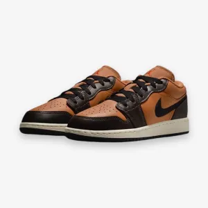 AIR JORDAN 1 LOW SE GS Grade School FLAX/BLACK-BAROQUE BROWN-VINTAGE CORAL HQ3604-201