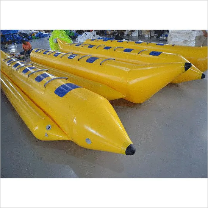 Air Welded Inflatable Banana Boat Inflatable Water Toys 0.9Mm PVC Tarpaulin