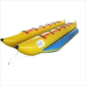 Air Welded Inflatable Banana Boat Inflatable Water Toys 0.9Mm PVC Tarpaulin