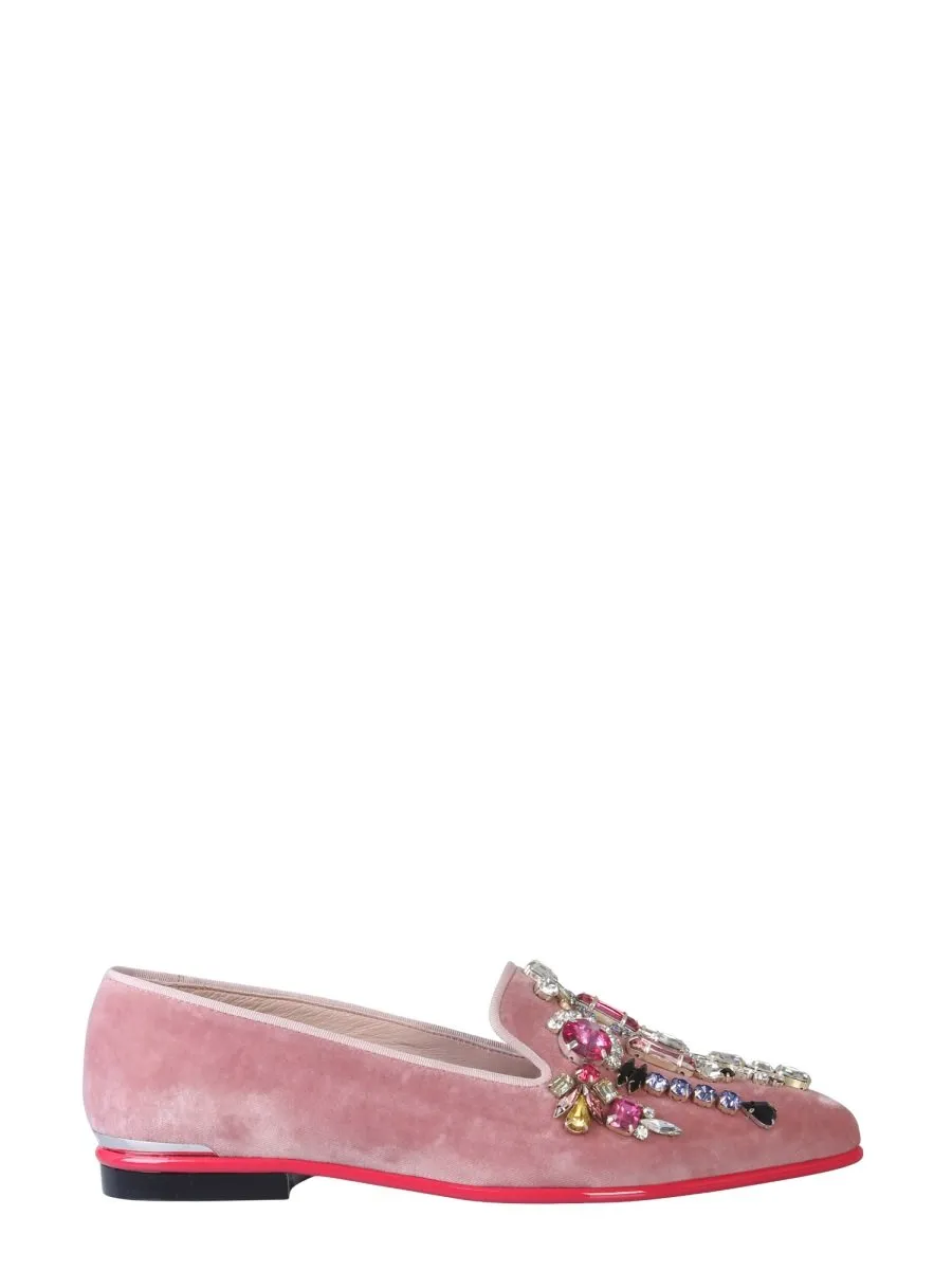 Alexander McQueen Embellished Pointed Toe Moccasins