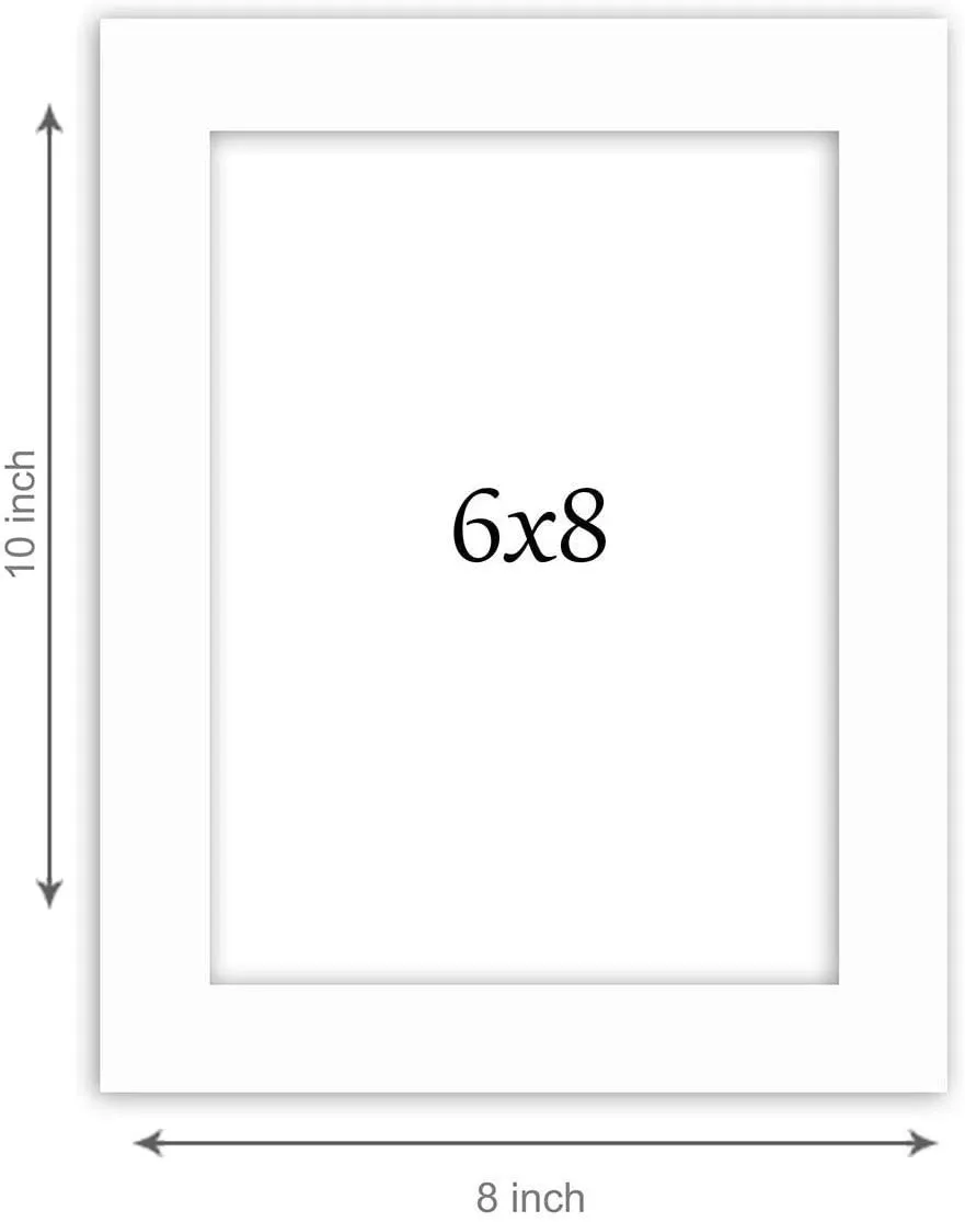 ALL YOUR DESIGN Fiber Wood Photo Frame For Wall And Table (White, 6X8 Inches, Pack Of 1).