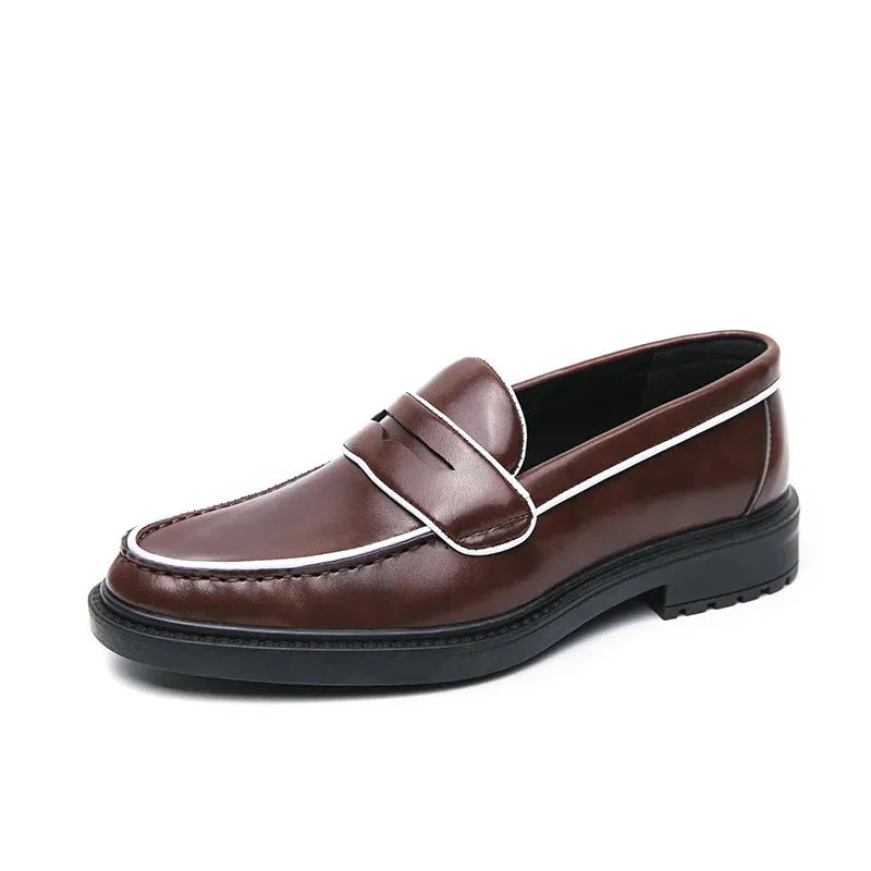 Amozae- Samjuk Monochrome Sleek Penny Loafers